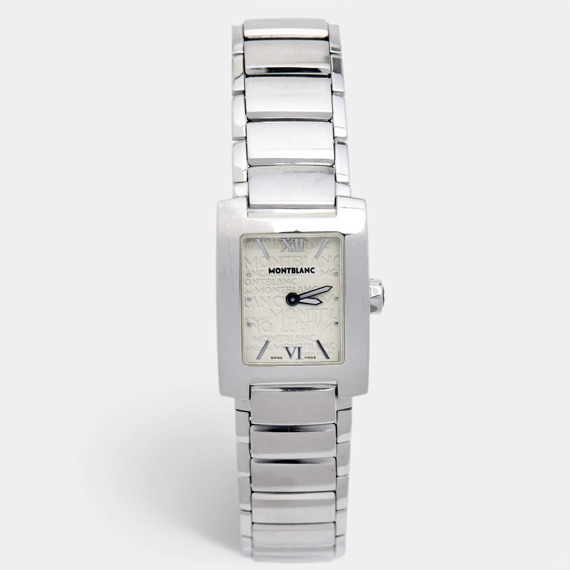 Montblanc White Stainless Steel Profile 7047 Women's Wristwatch 23 mm