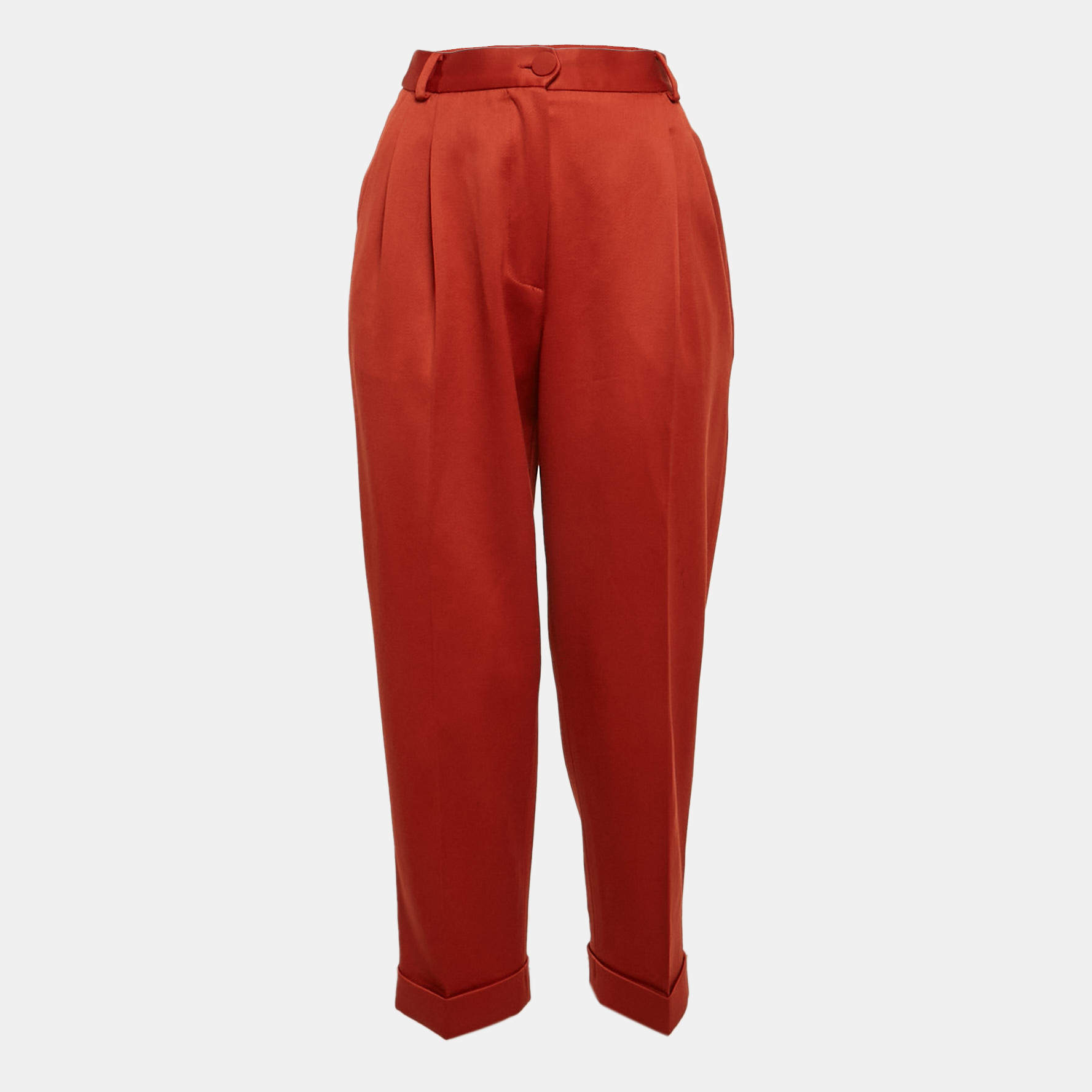 Moschino Cheap and Chic Vintage Wool High-Rise Tapered Trousers M