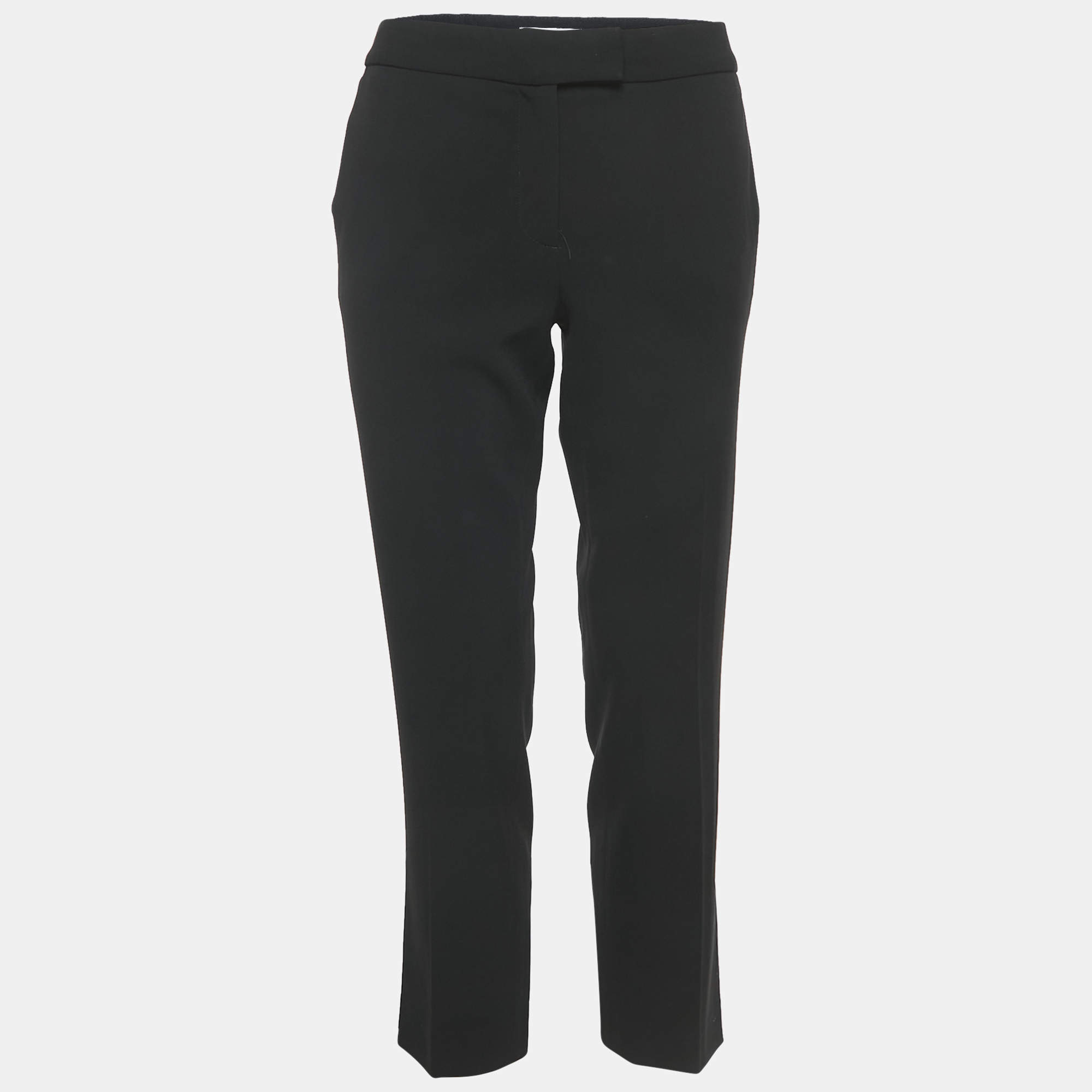 Pre Owned Moschino Cheap and Chic Black Crepe Formal Trousers M