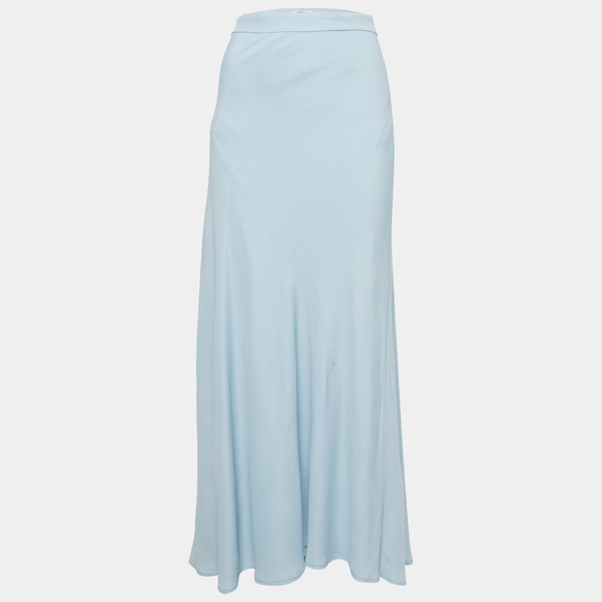 Moschino Cheap and Chic Blue Chiffon Maxi Skirt L