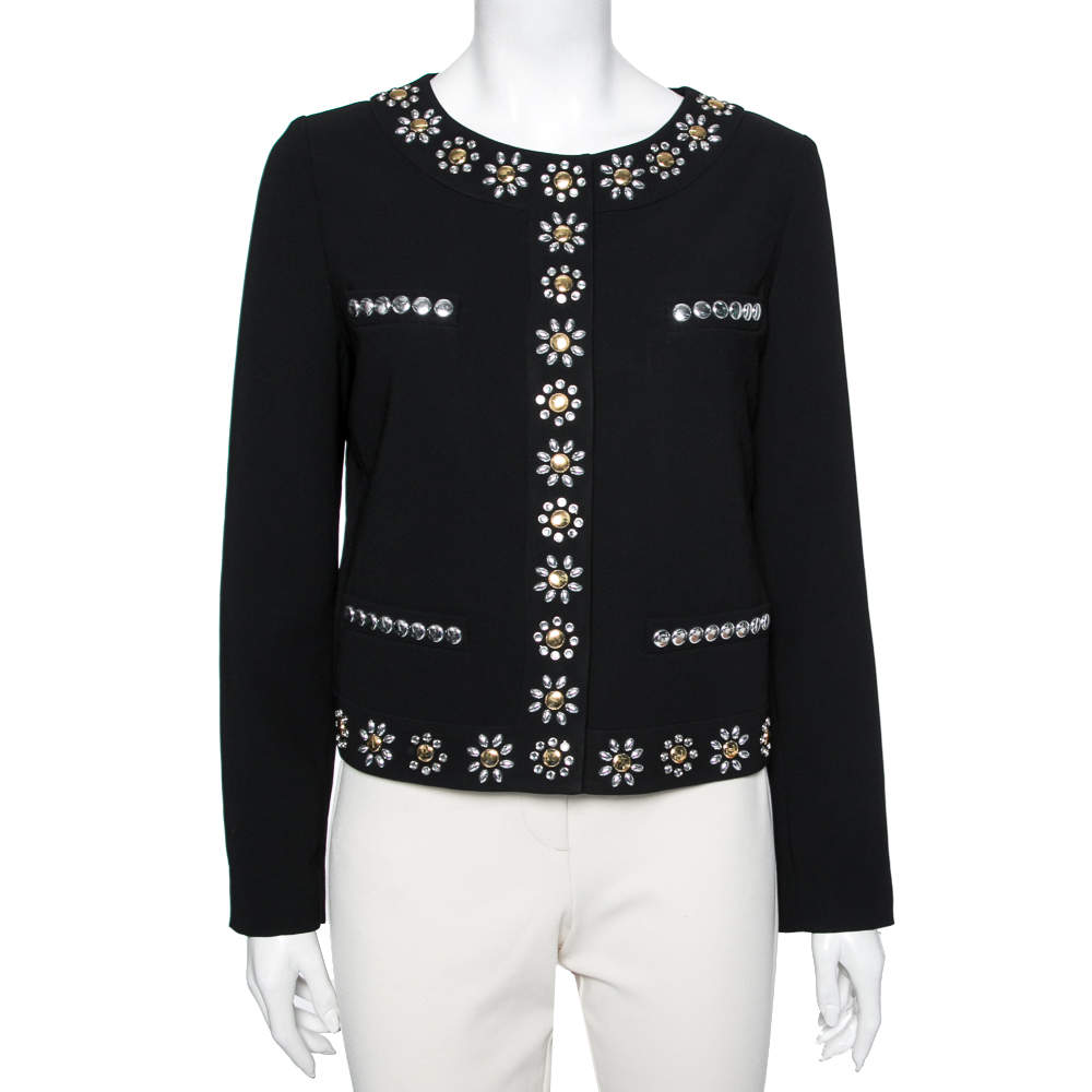 ジャケット Moschino Crepe short jacket Moschino Calico Animal-detail Crepe Jacket | Pink | FARFETCH