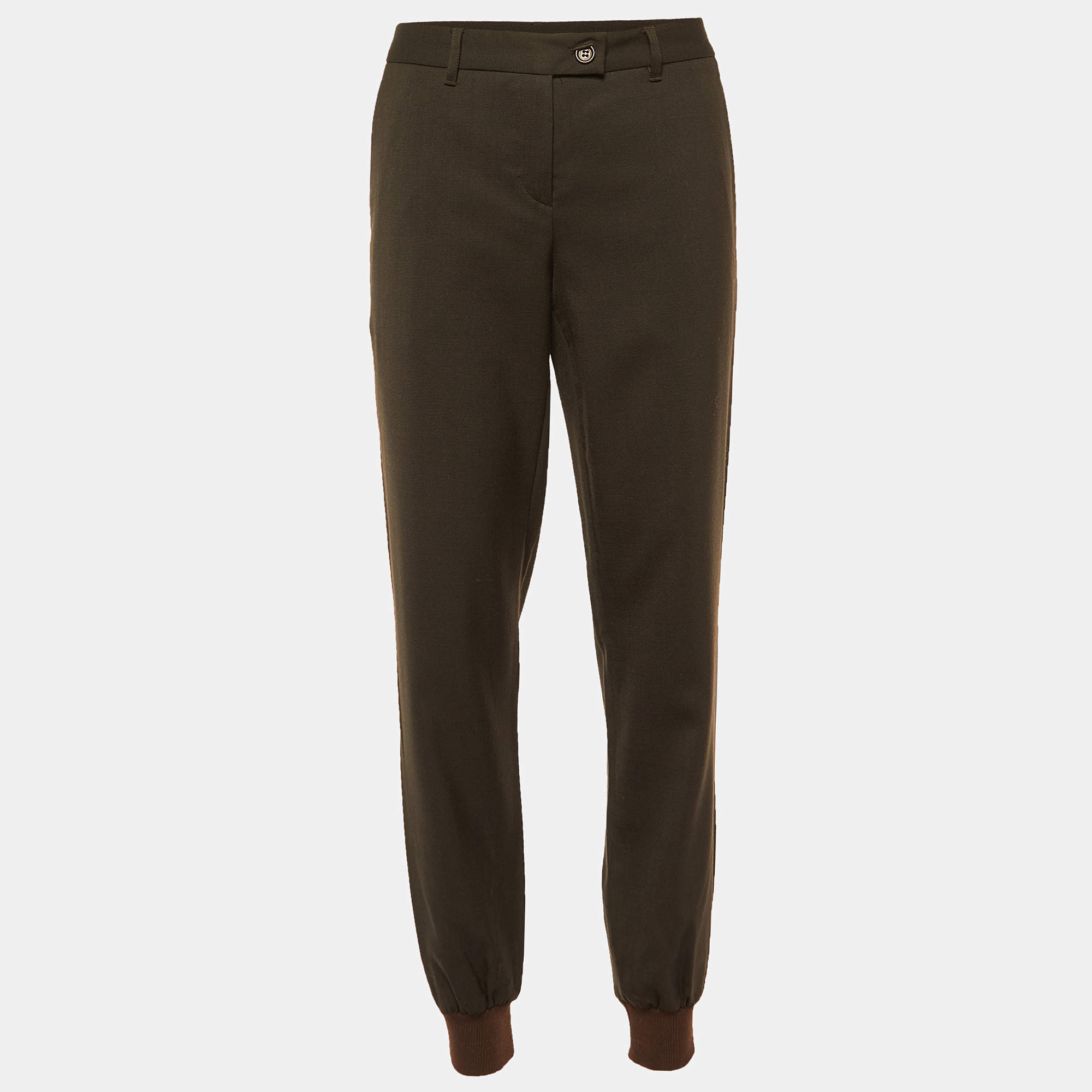 Moschino Cheap and Chic Brown Wool Joggers M