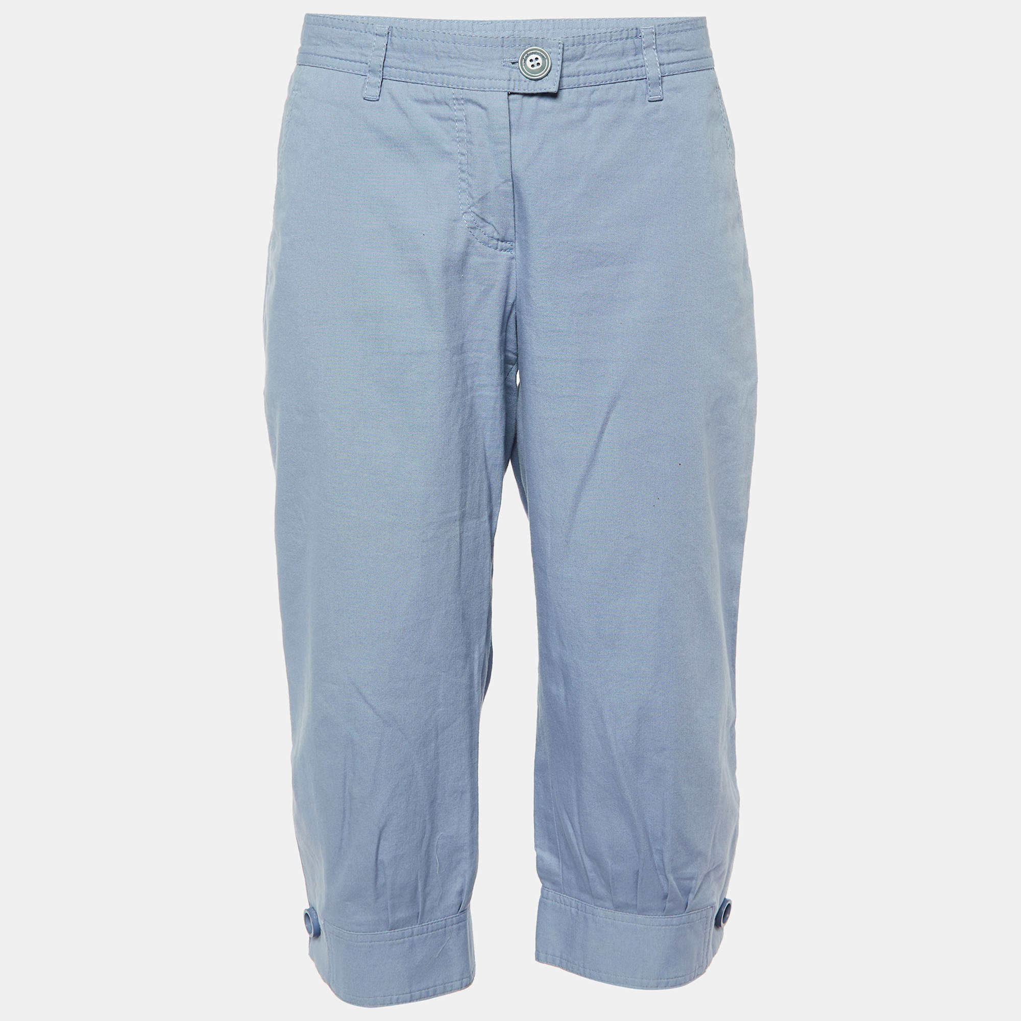 Moschino Cheap and Chic Light Blue Cotton Capri Pants M