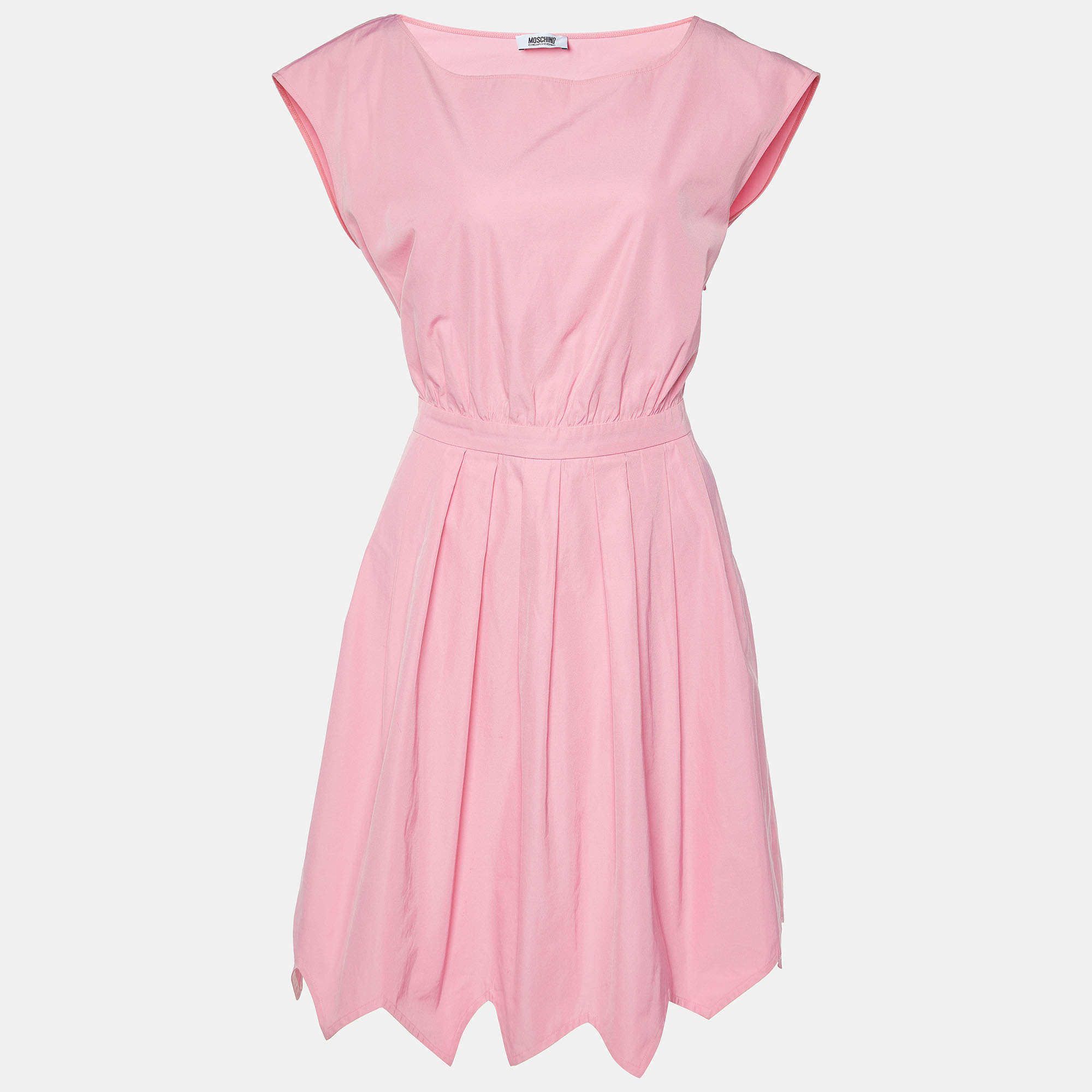 Pre Owned Moschino Cheap and Chic Pink Cotton Blend Sleeveless Dress M