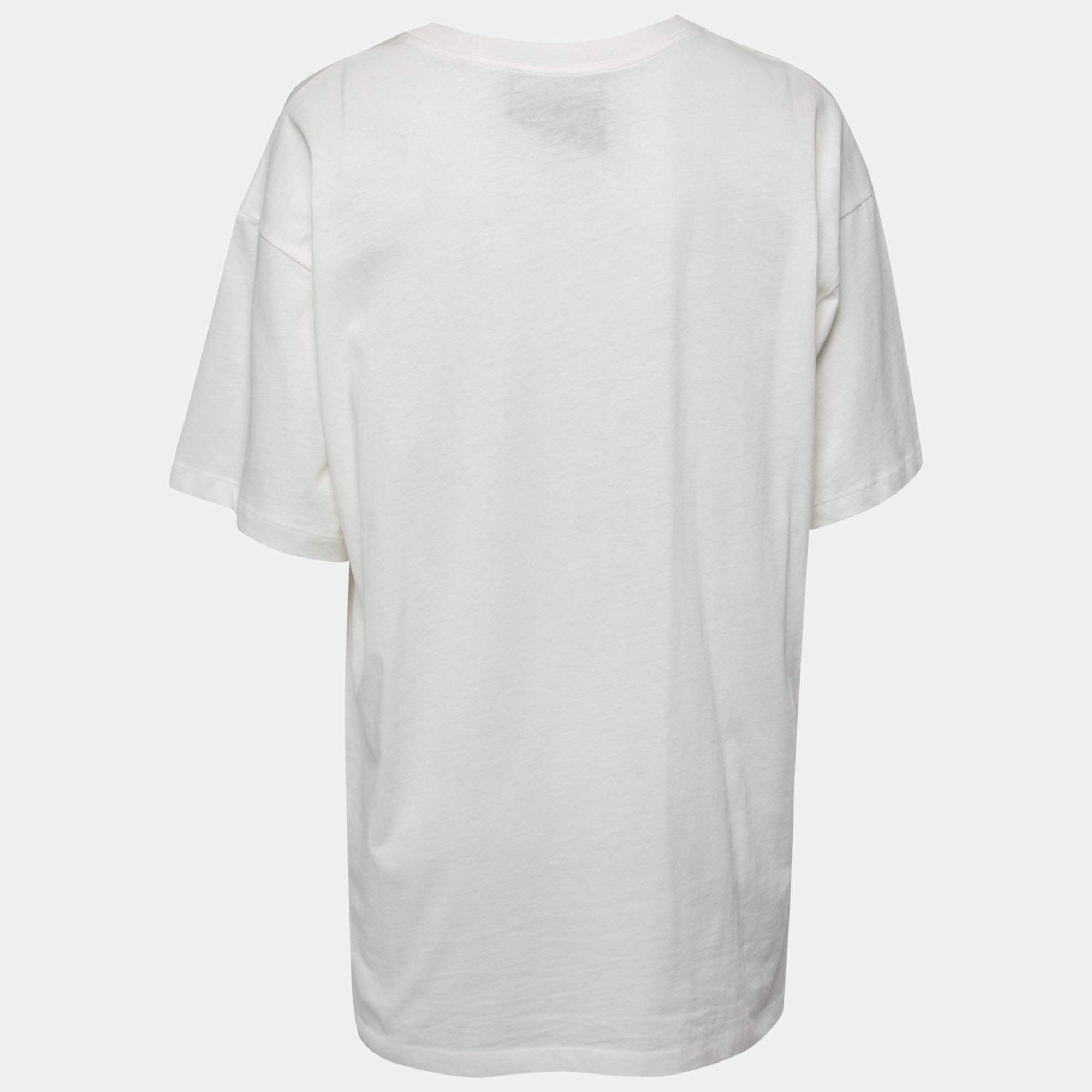 Moschino Teddy Bear pixel cotton jersey t-shirts tee shirts women oversize  tops dress white