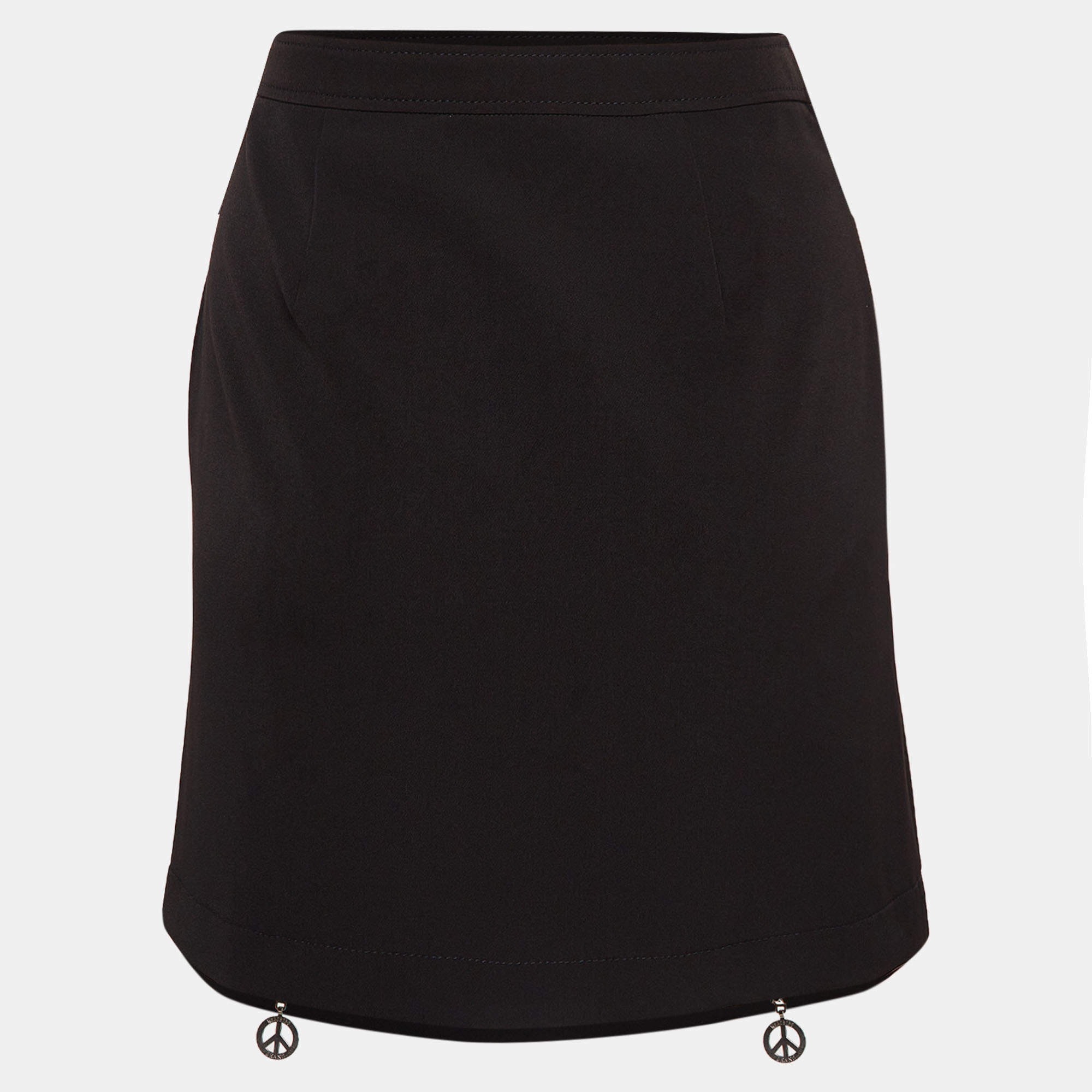 Moschino M05CHIN0 Jeans Black Stretch Crepe Zipper Detail