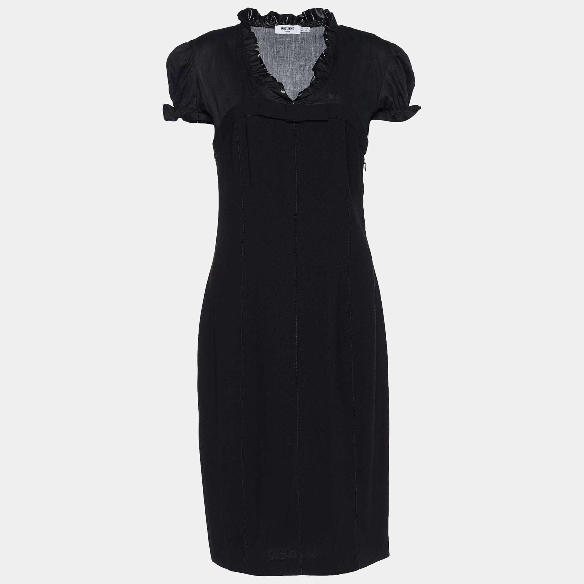 ワンピース Moschino Crepe Dress Moschino Embellished Crepe Knee-Length Dress | Saks Fifth Avenue