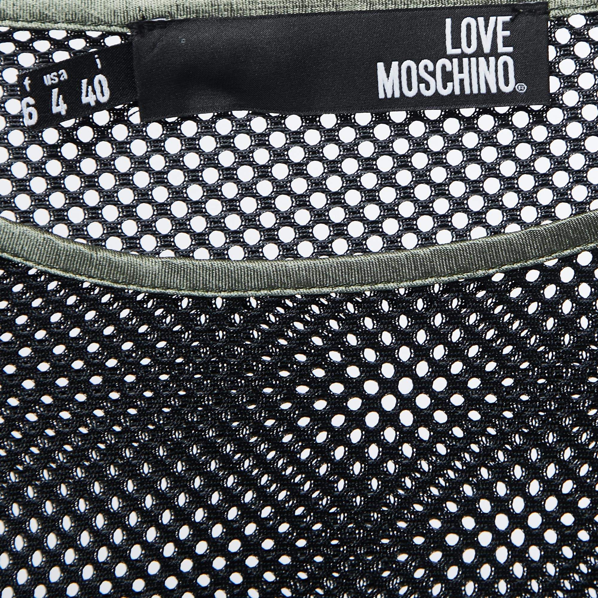 LOVE MOSCHINO: mini bag in fabric with rhinestones - Silver