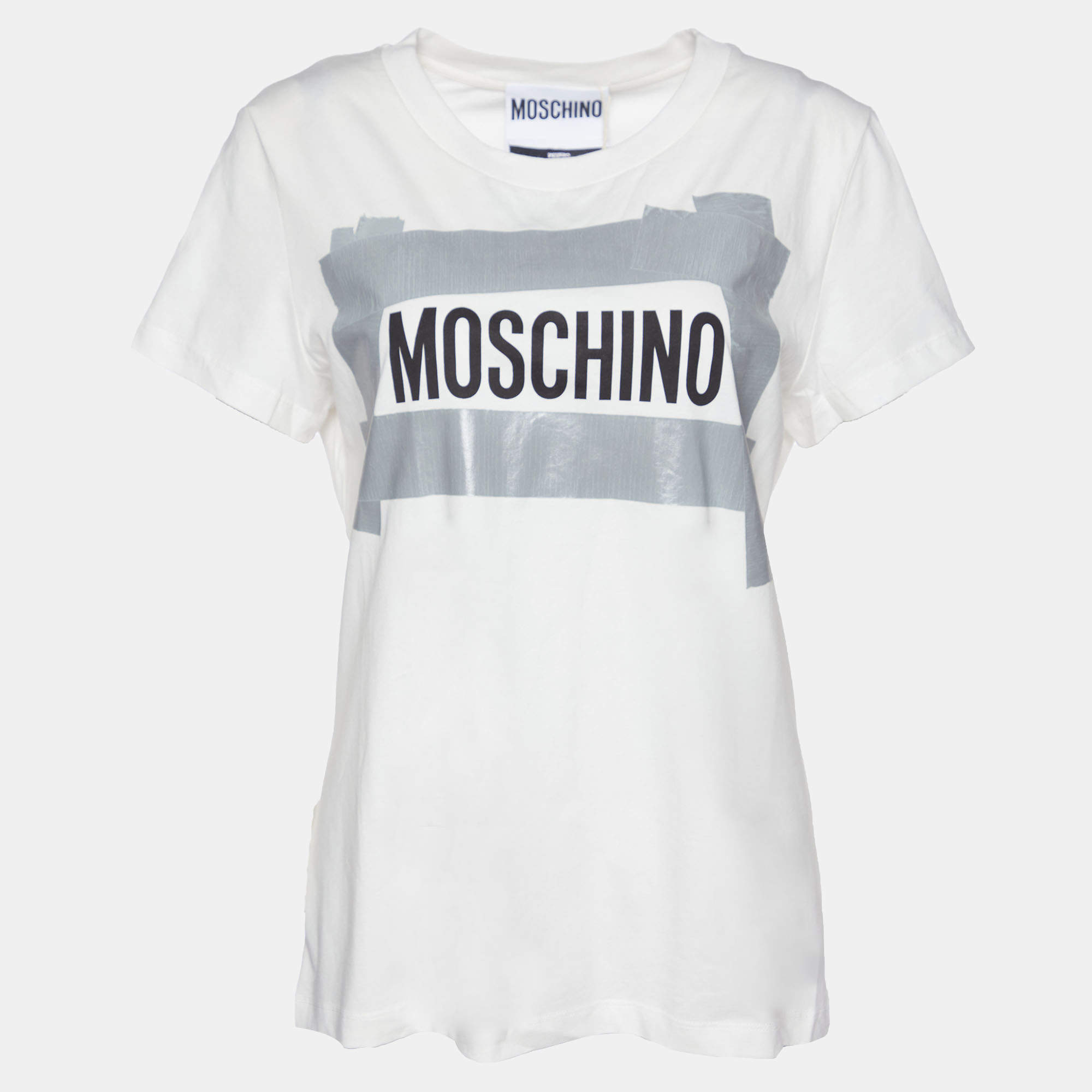 Pre Owned Moschino Cotton Short Sleeved Top 46
