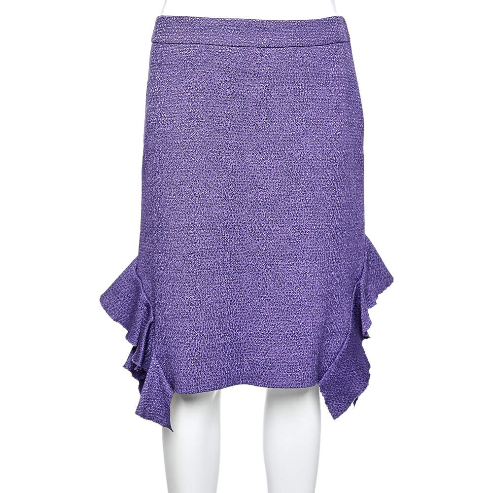 Atomic Purple Ruffled Mesh Overlay Mini Skirt | Atomic Jane Clothing