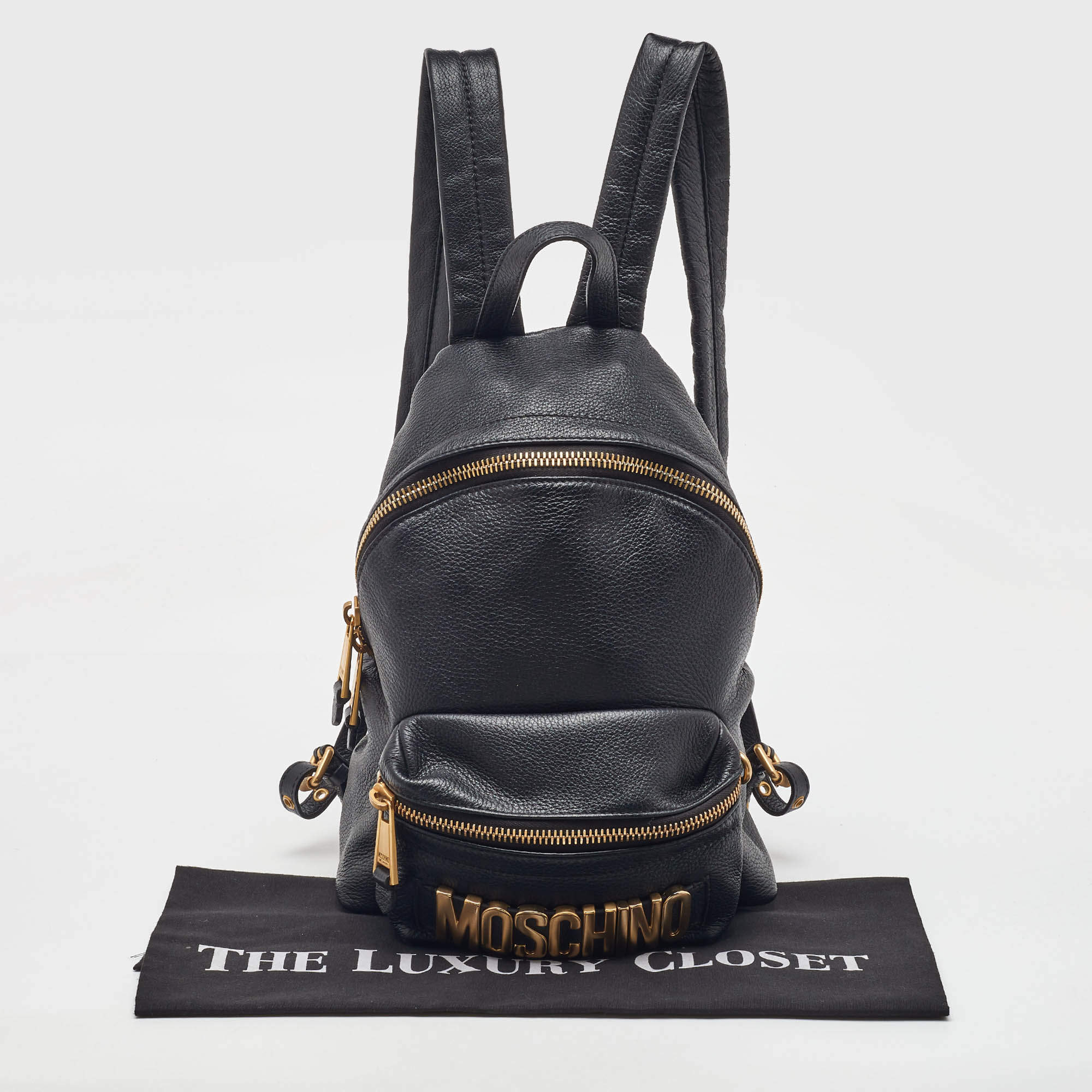 Moschino Black Quilted Nylon Mini Backpack Moschino | TLC