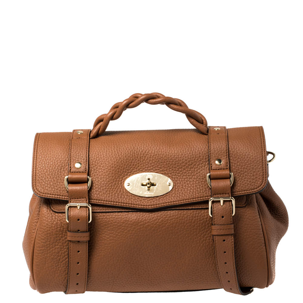 Pre Owned Mulberry Brown Leather Alexa Satchel