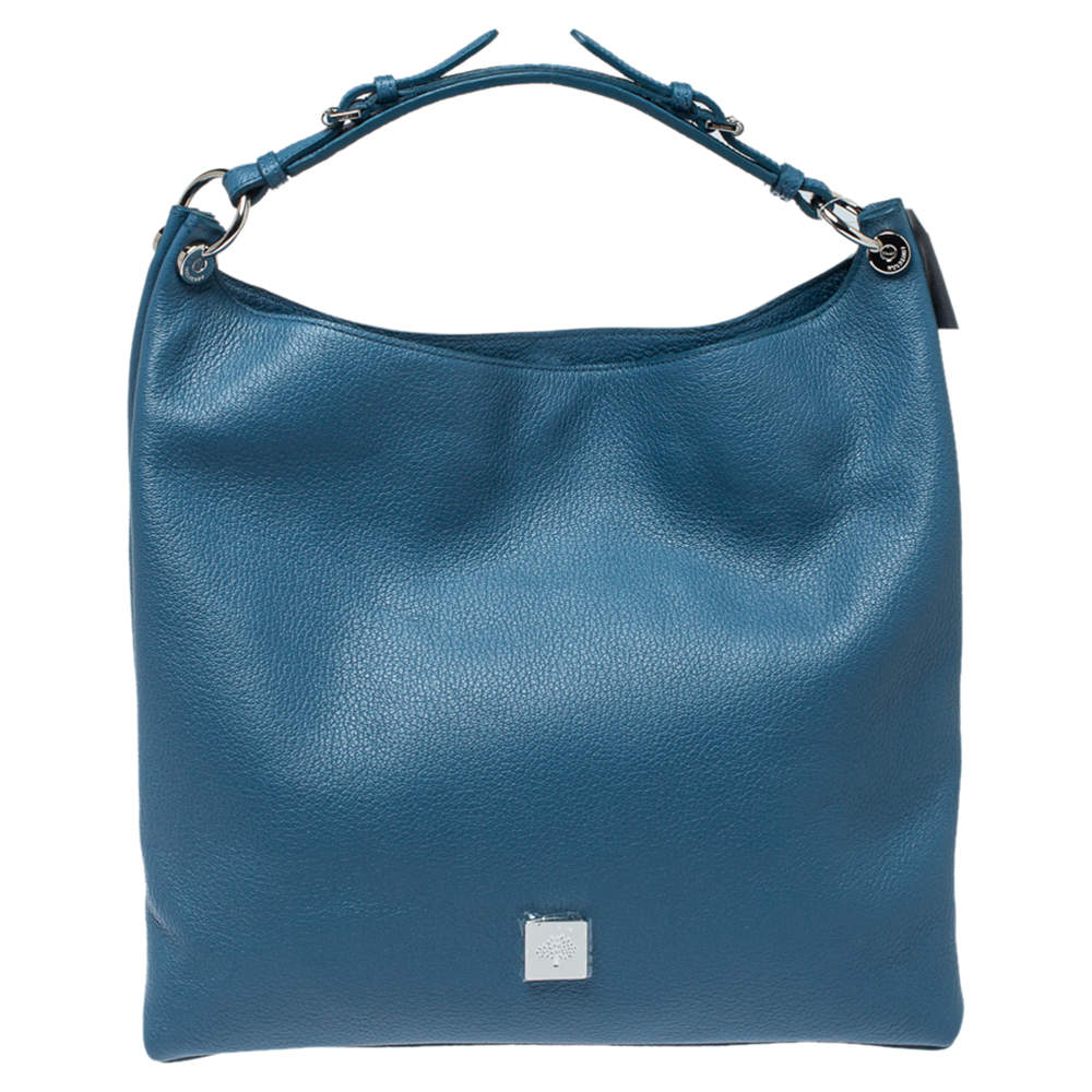 Pre Owned Mulberry Street Blue Leather Freya Hobo