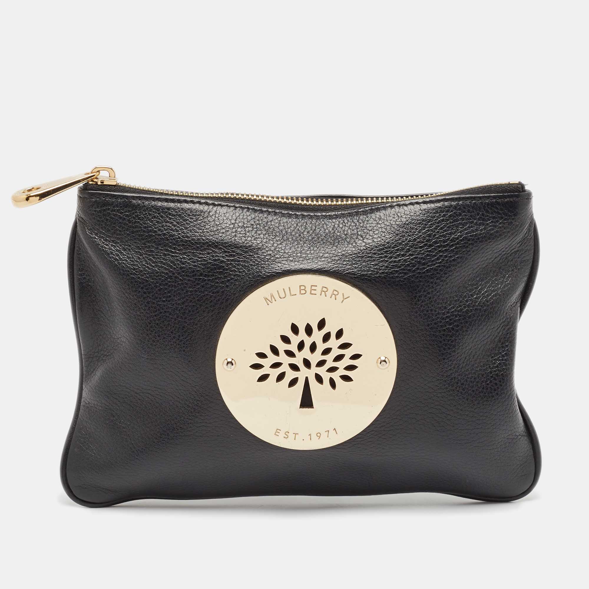 Mulberry Black Leather Daria Pouch