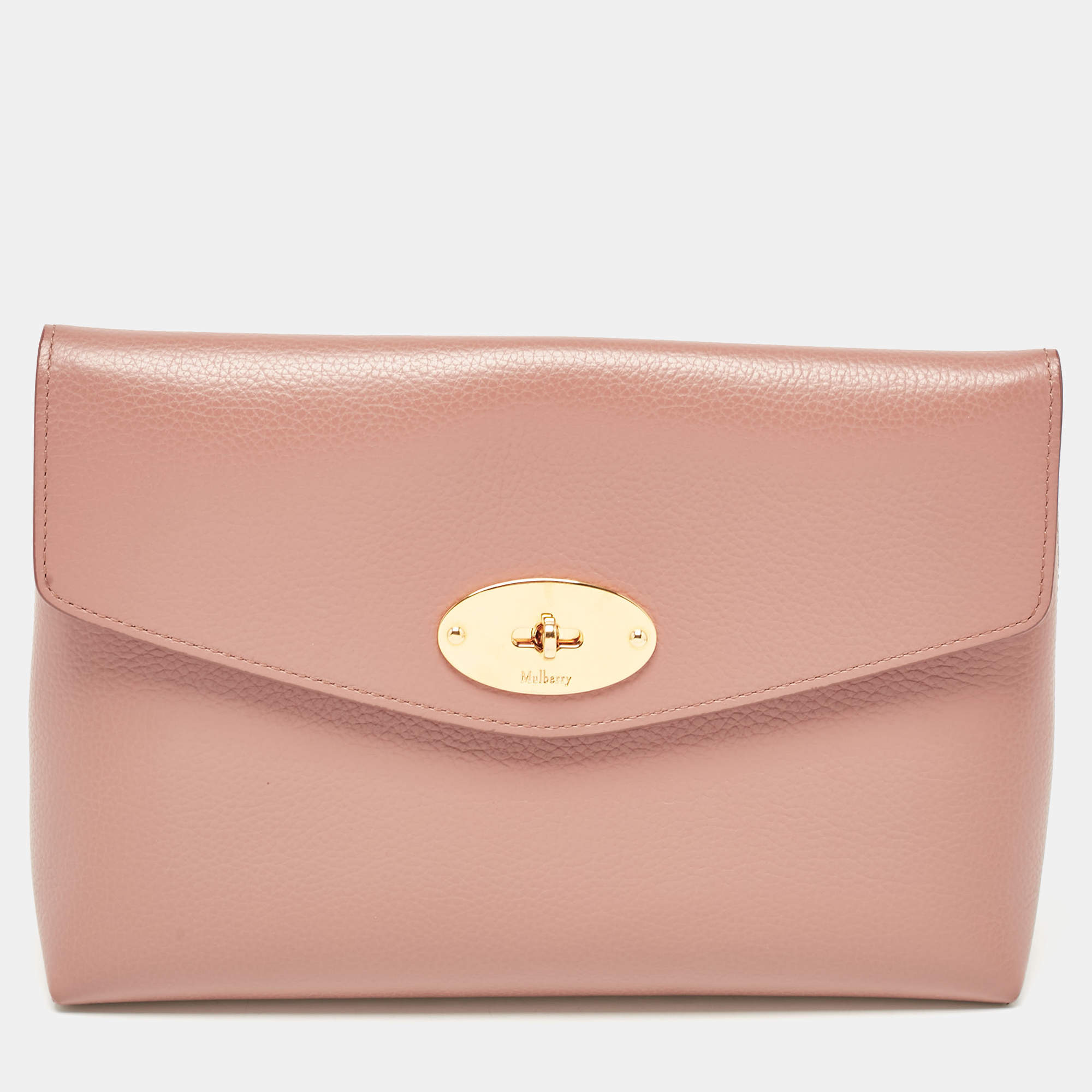 Mulberry Old Rose Leather Darley Cosmetic Pouch