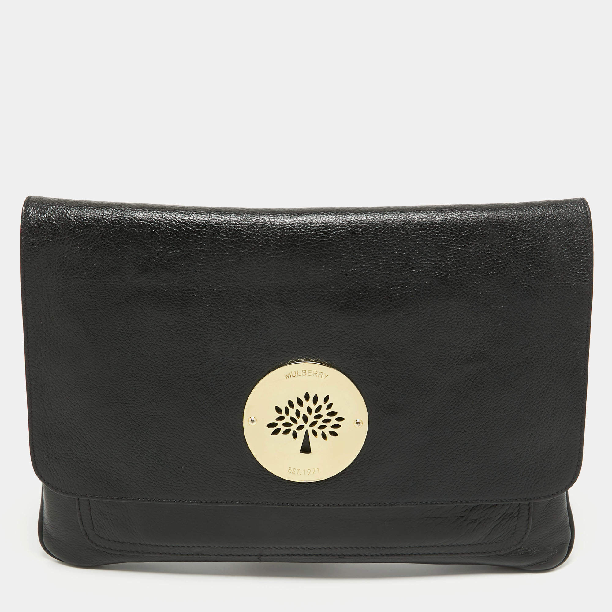 Mulberry Black Leather Daria Laptop Case