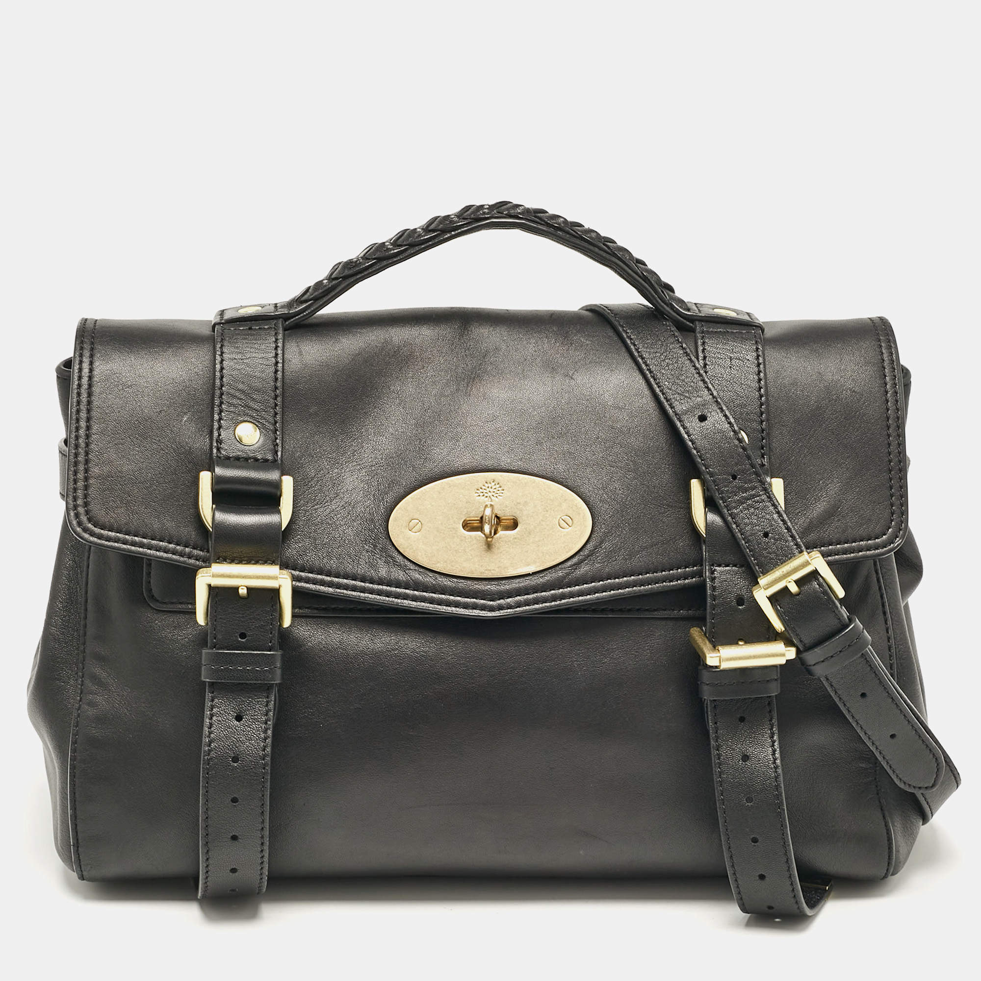 Mulberry leather satchel on sale