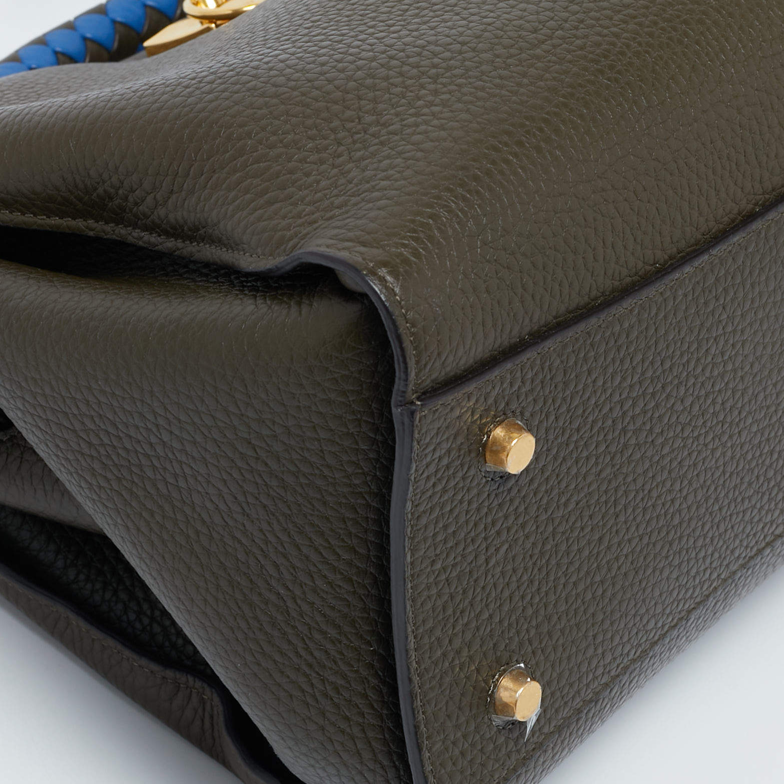 Pre Owned Mulberry Olive Green Leather Iris Top Handle Bag