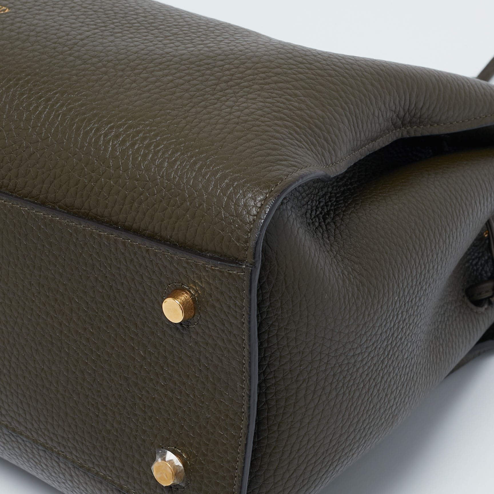 Pre Owned Mulberry Olive Green Leather Iris Top Handle Bag