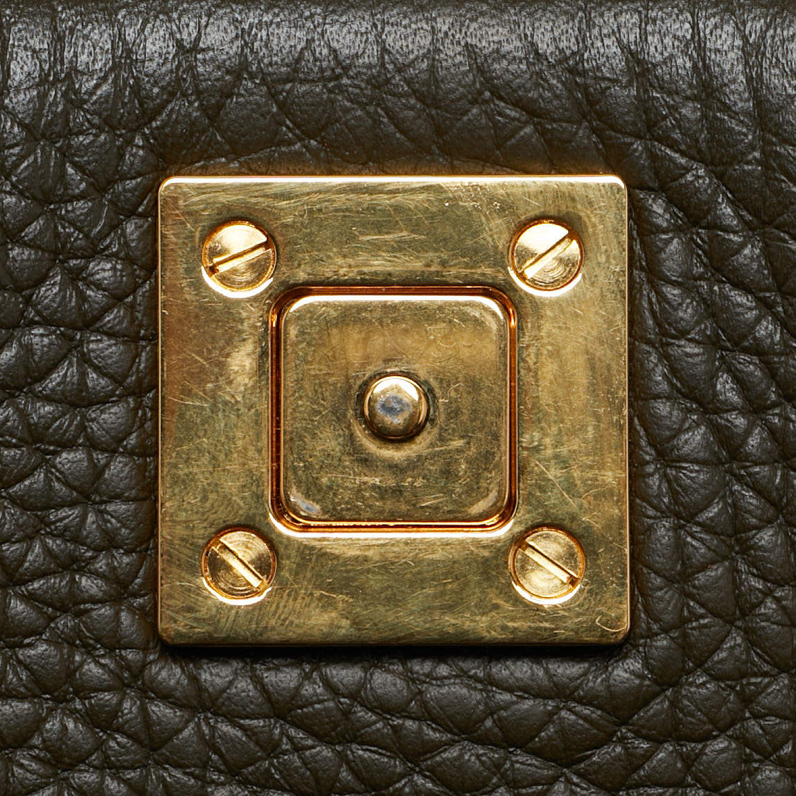 Pre Owned Mulberry Olive Green Leather Iris Top Handle Bag
