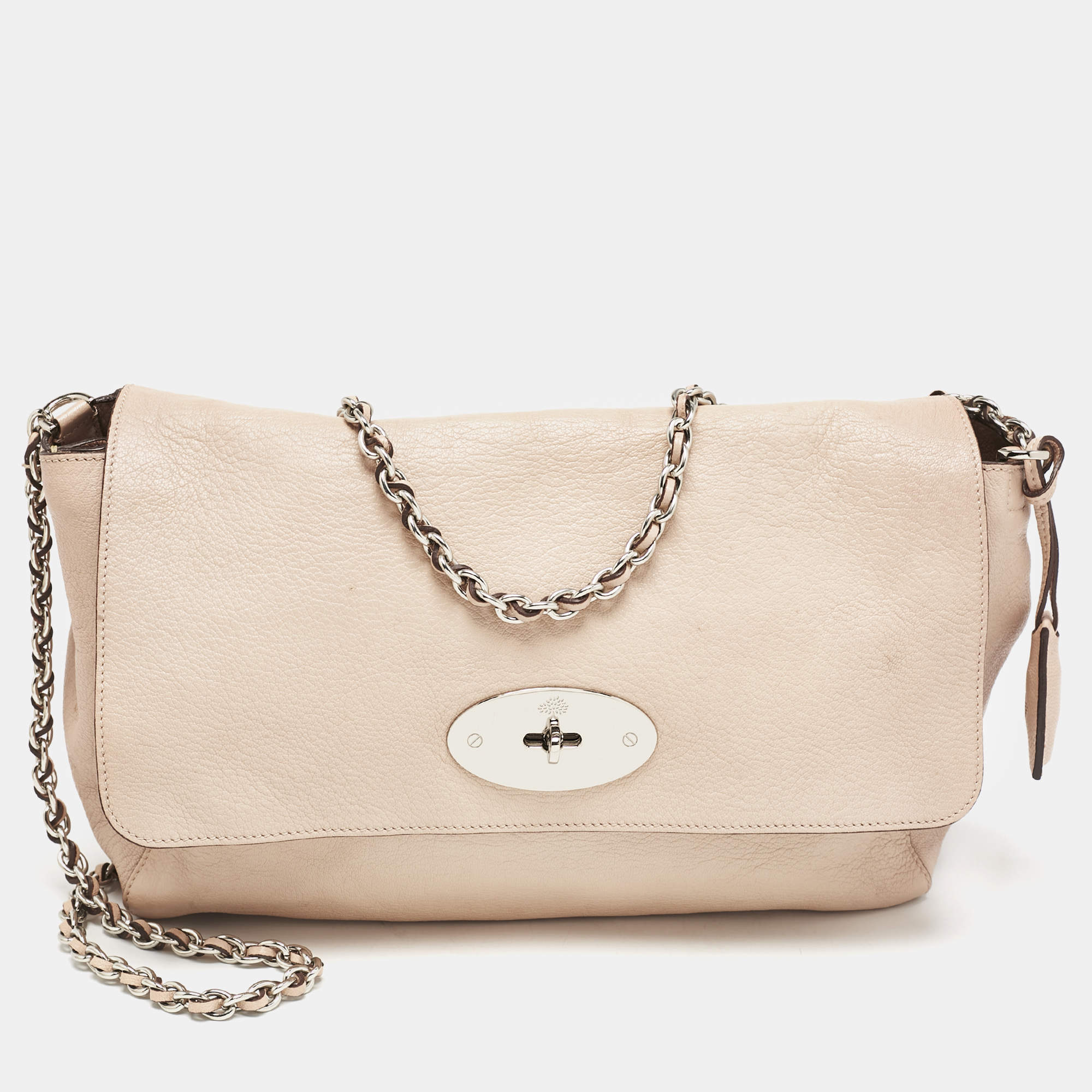 Mulberry Blush Pink Leather Large Lily Shoulder Bag