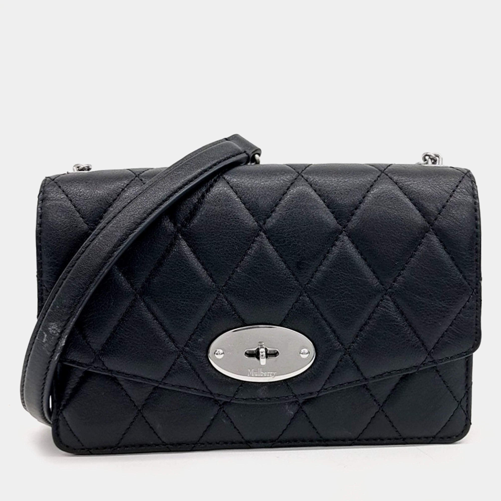 Mulberry Black Leather Small Dali Crossbody Bag