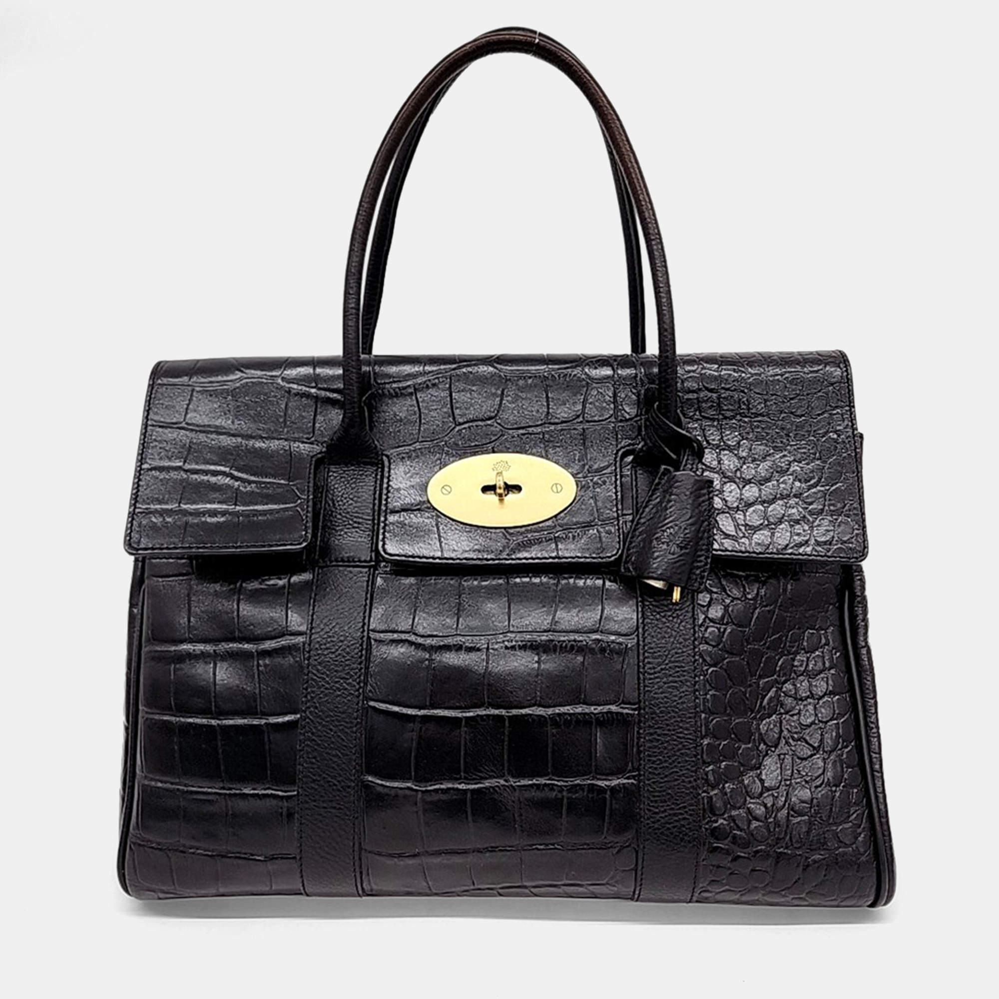 Pre Owned Mulberry Black Leather Bayswater