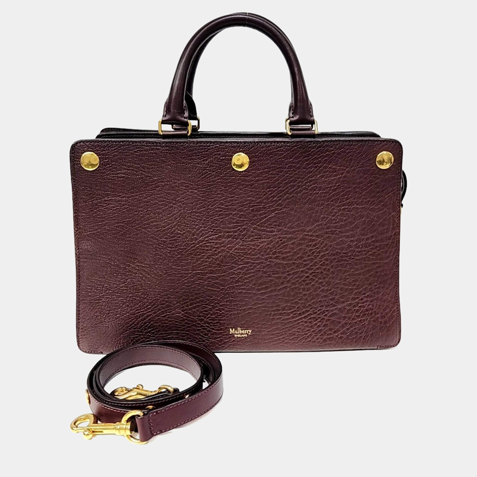 مملوكة مسبقًا Mulberry Burgundy Leather Mulberry Chester Bag