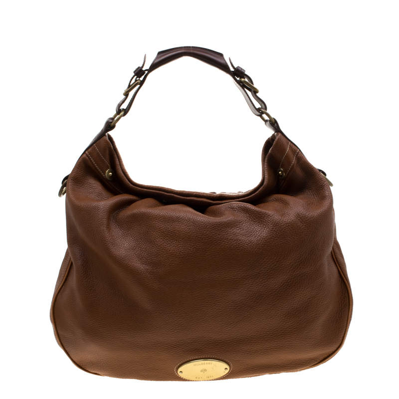 Pre Owned Mulberry Tan Pebbled Leather Mitzy Hobo