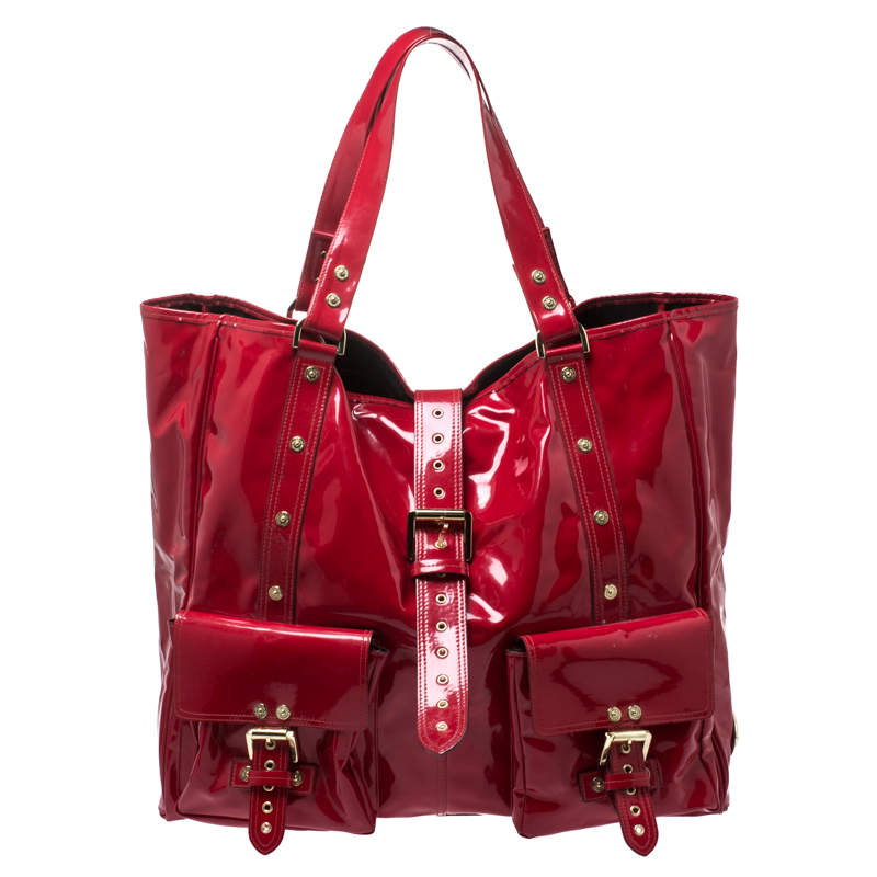 Mulberry Red Patent Leather Roxanne Tote