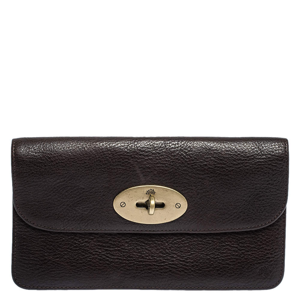 Mulberry Dark Brown Leather Continental Wallet