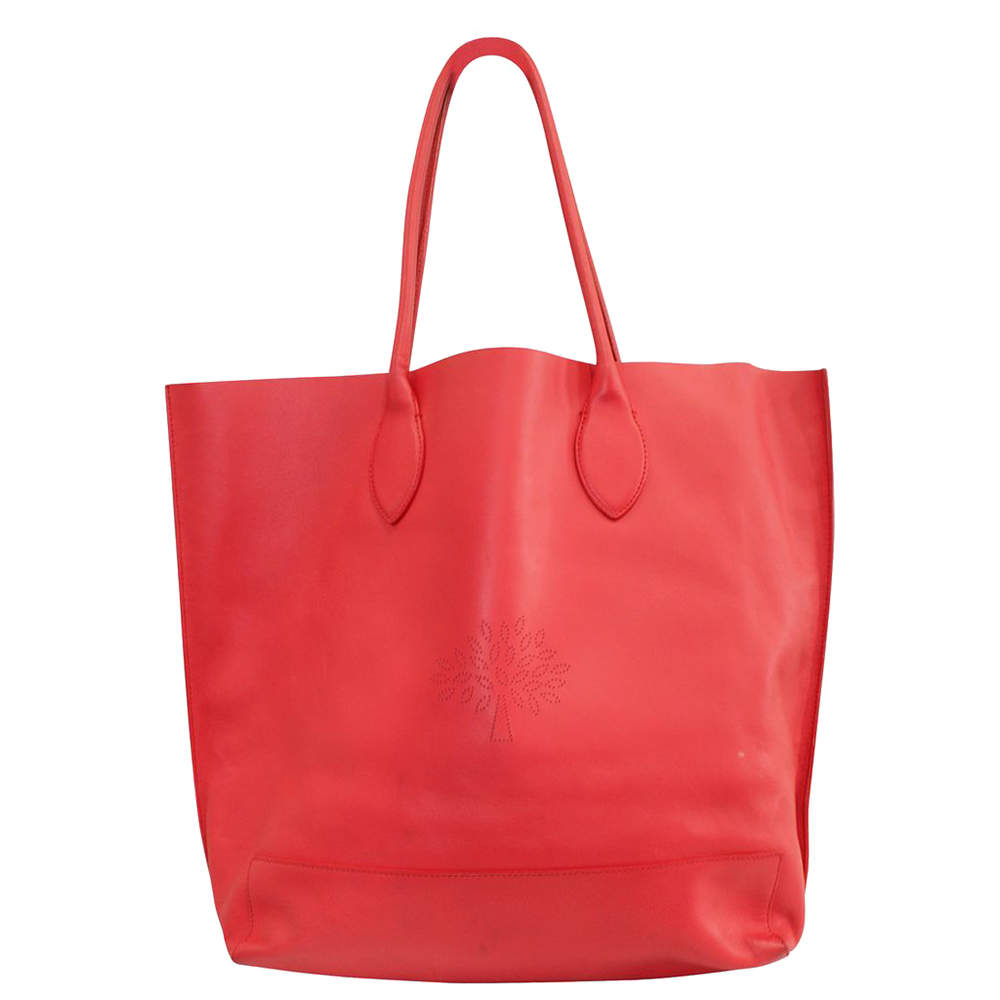 mulberry leather tote bag