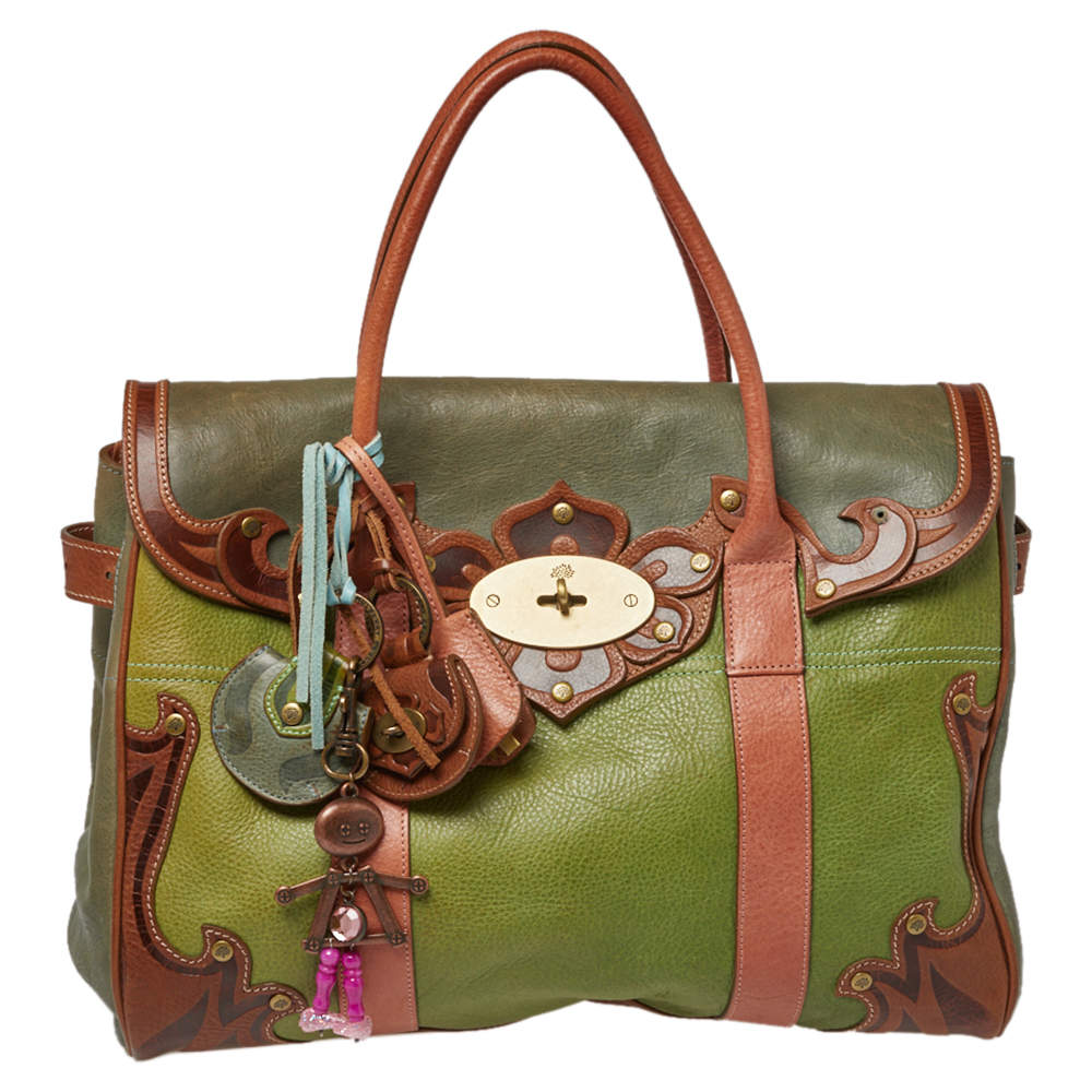 Pre Owned Mulberry Multicolor Leather Bayswater Satchel