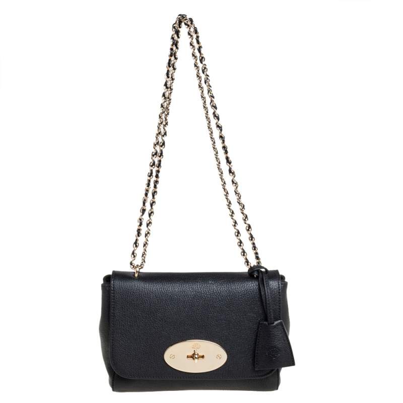 Pre Owned Mulberry Black Leather Lily Shoulder Bag