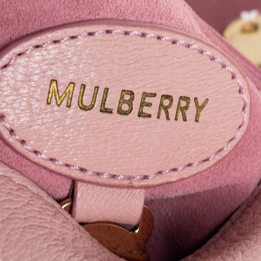 Lily leather handbag Mulberry Pink in Leather - 34332844