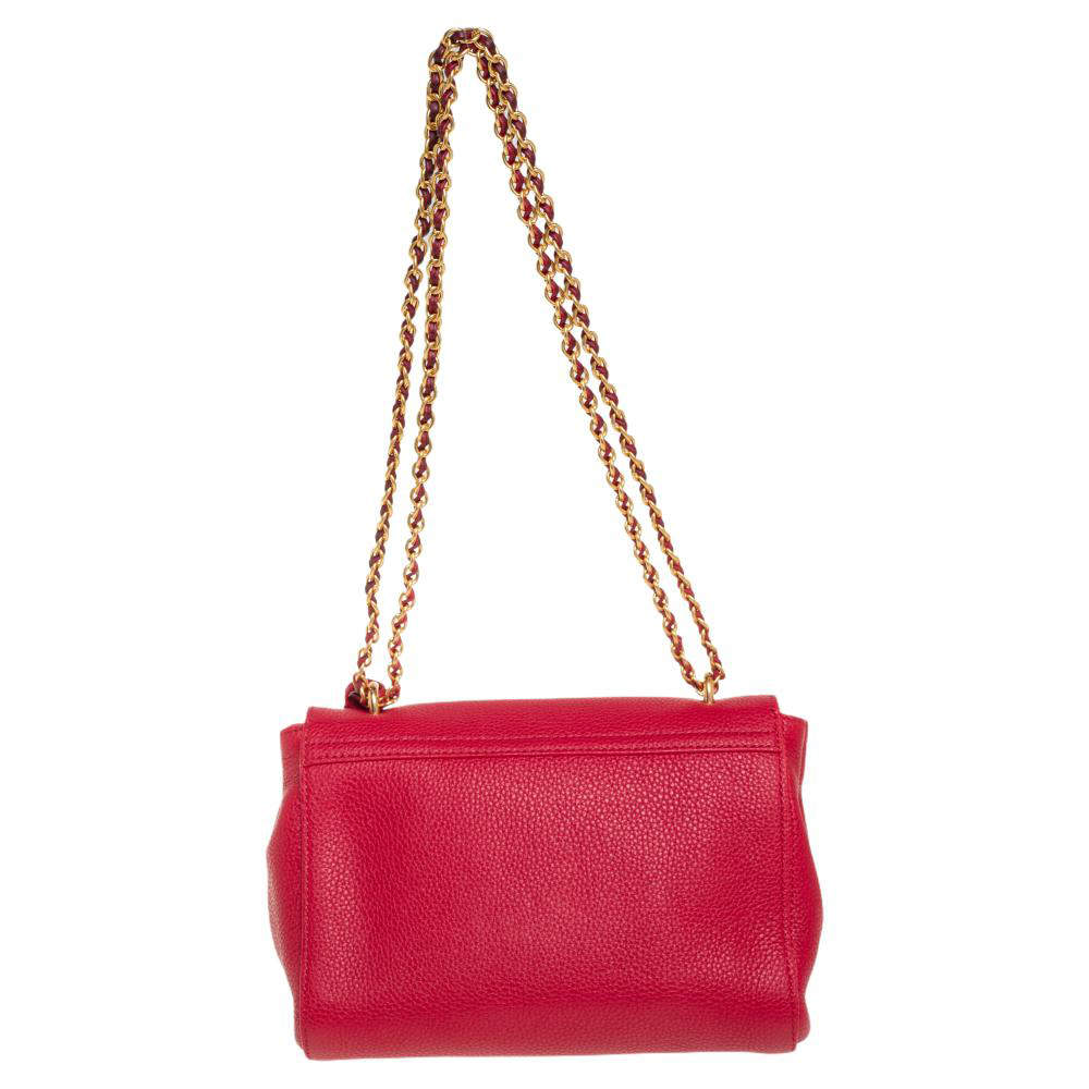 Mulberry Red Leather Small Lily Shoulder Bag Mulberry TLC
