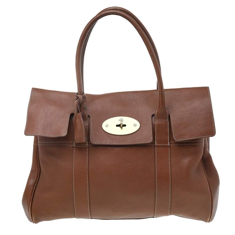 Pre Owned Mulberry Brown Leather Bayswater Satchel