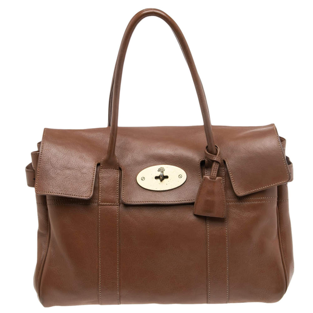 Pre Owned Mulberry Brown Leather Bayswater Satchel