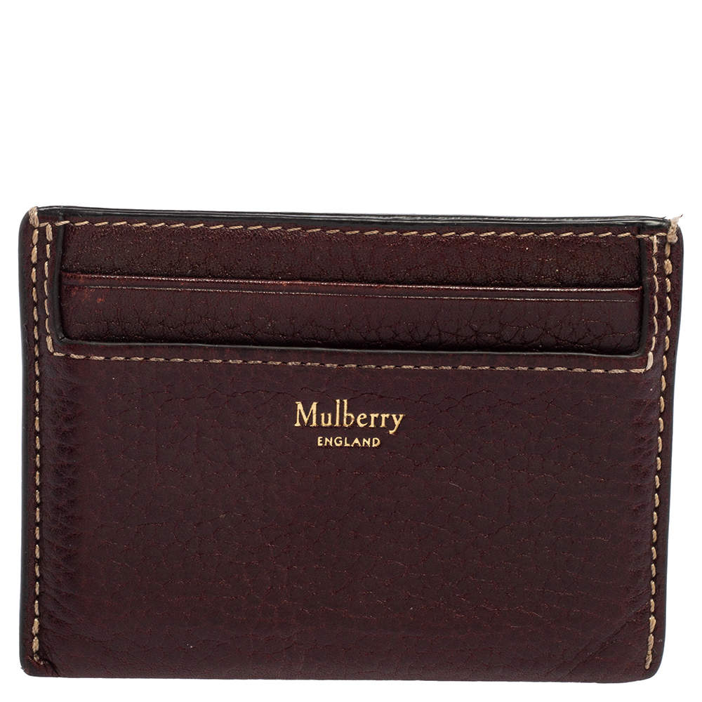 Mulberry Brown Leather Card Holder