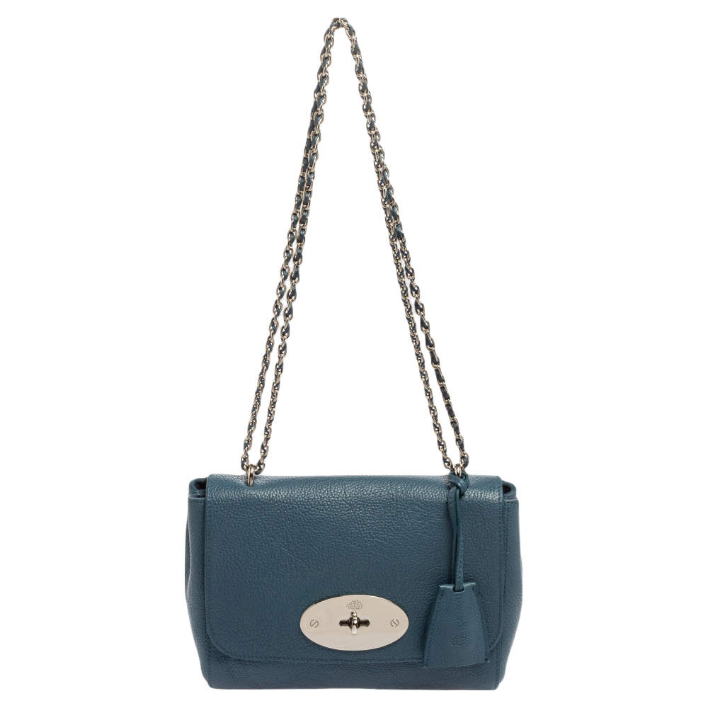 Mulberry Blue Leather Small Lily Shoulder Bag Mulberry | TLC