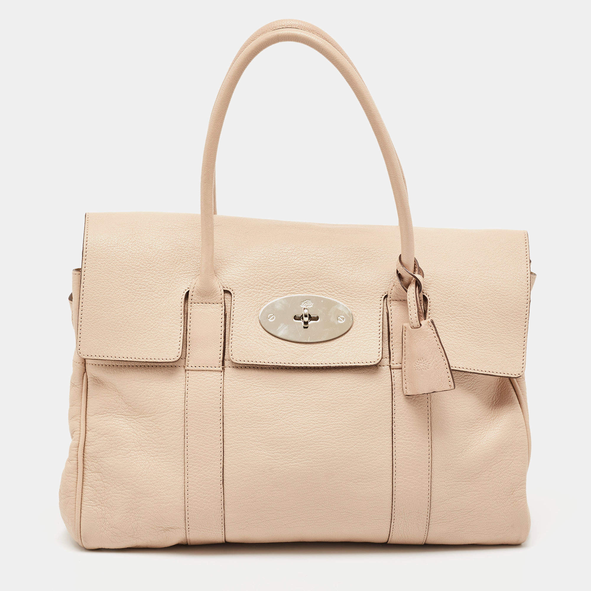 Mulberry Beige Leather Bayswater Satchel