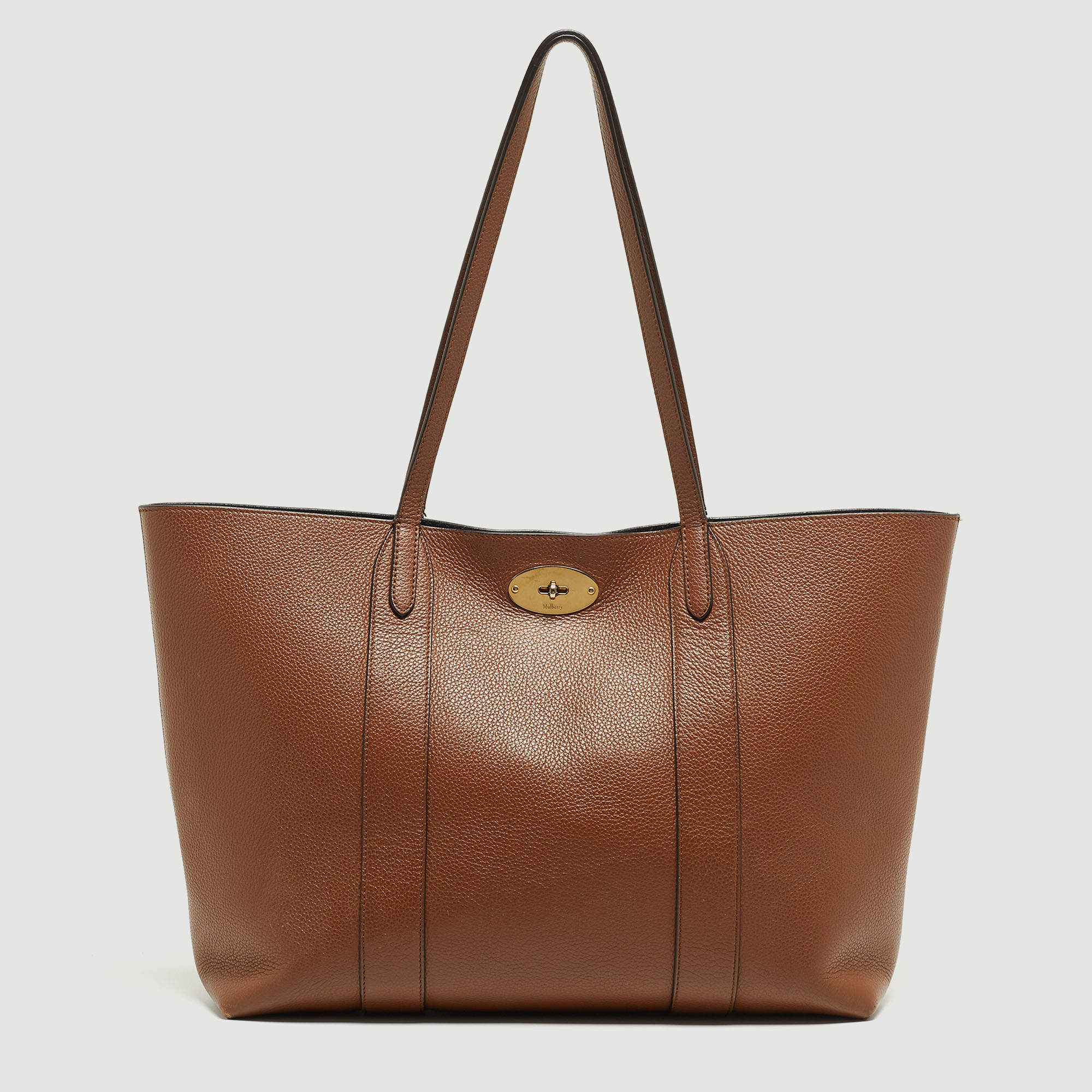 Pre Owned Mulberry Brown Leather Bayswater Shopper Tote