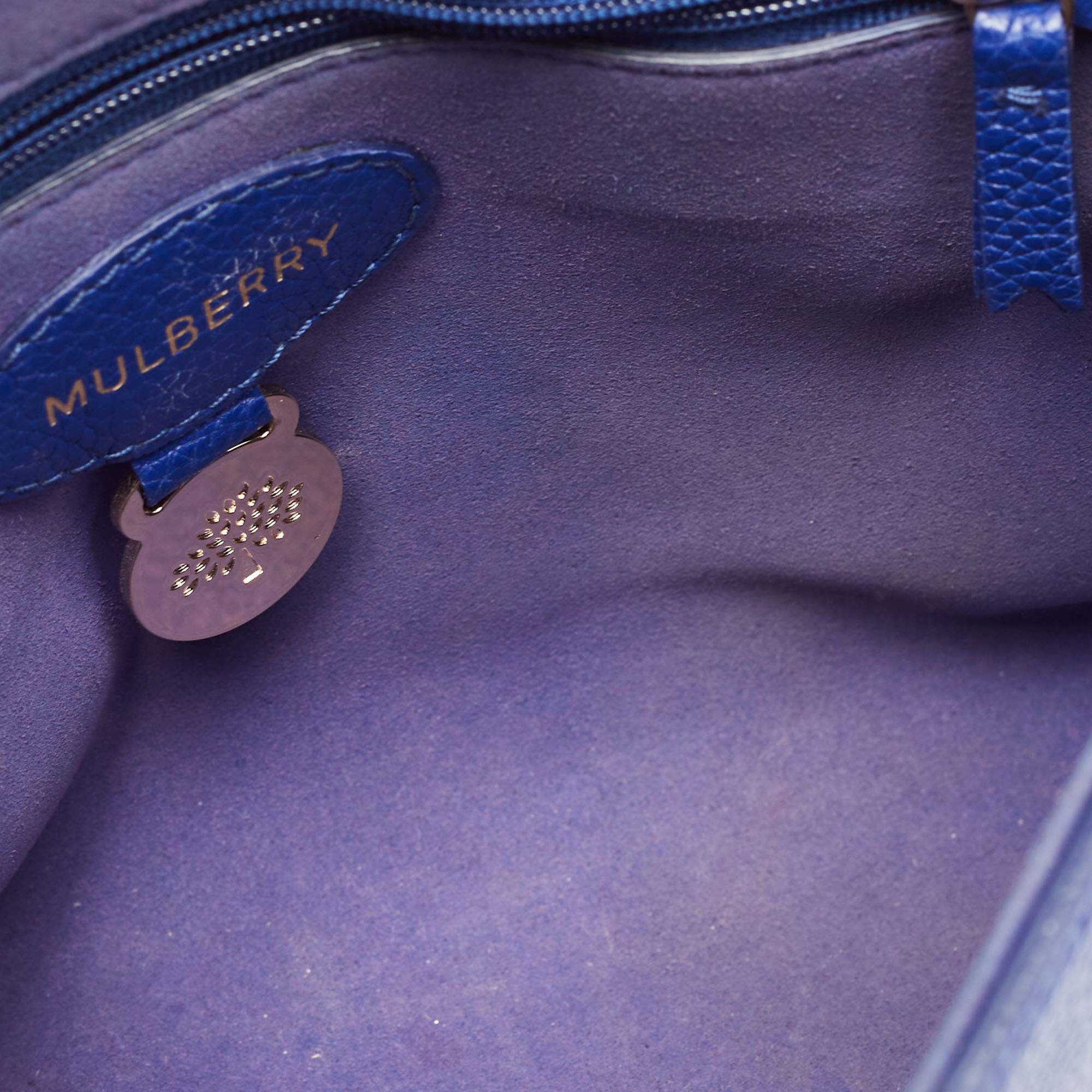 MULBERRY Blue Grain Leather Darley Shoulder Crossbody Bag Made in England |  eBay
