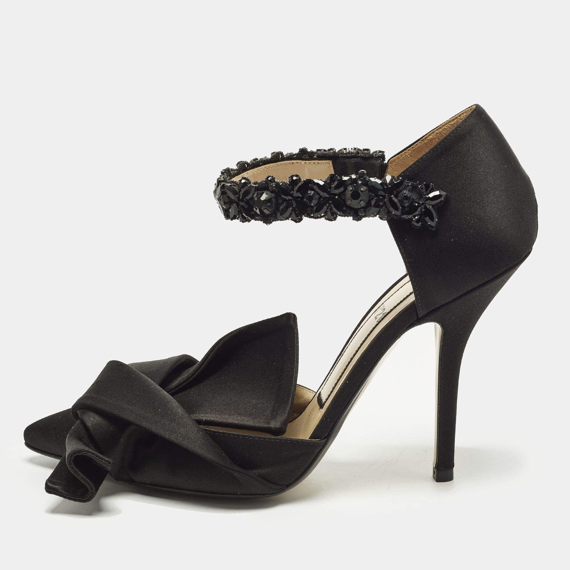 مملوكة مسبقًا N21 Raso Size 38.5 Black Satin Pumps