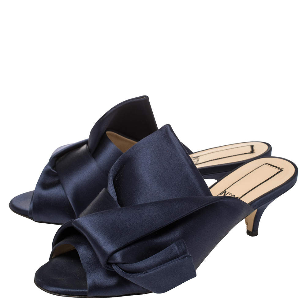 Navy blue mules clearance heels