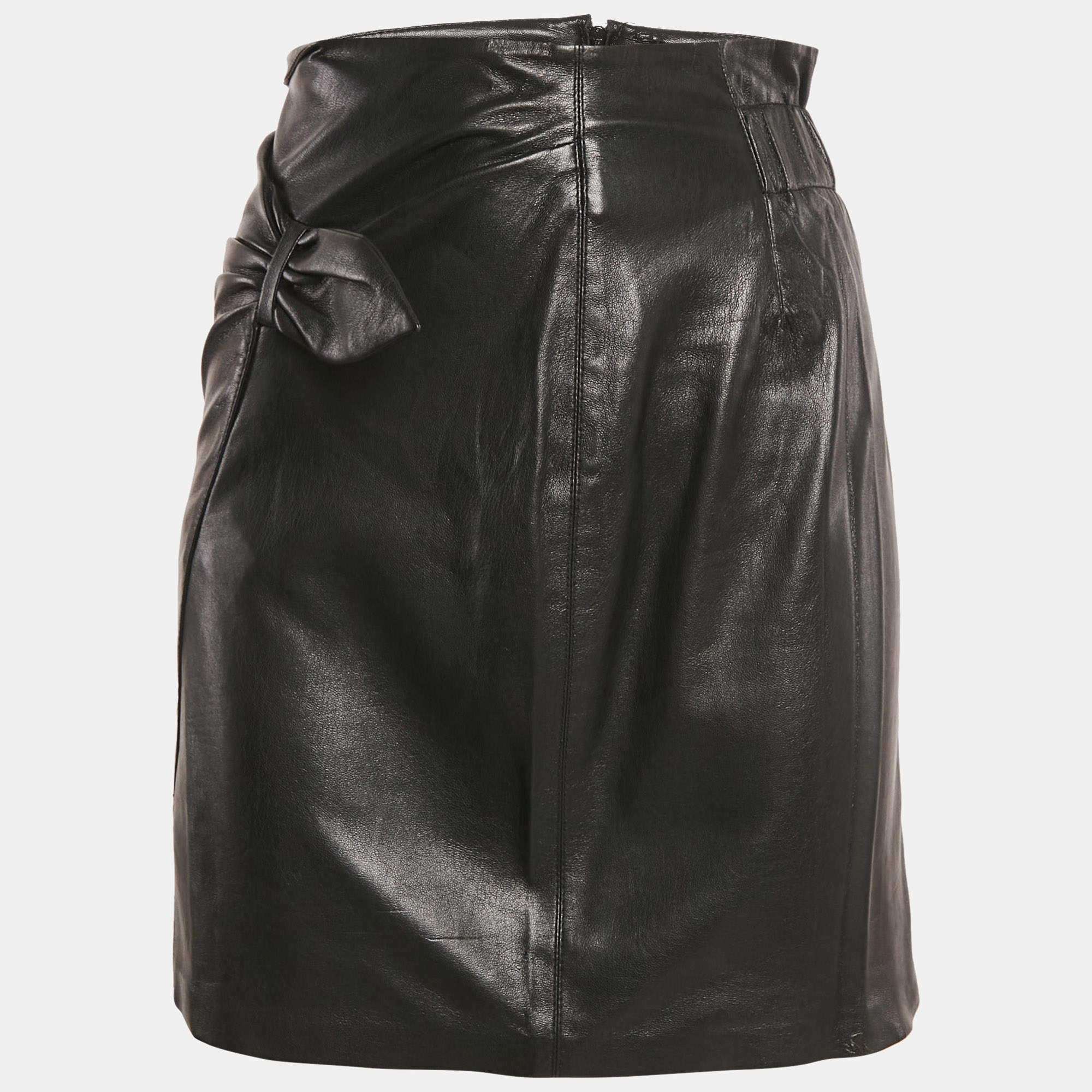 Nanushka Black Faux Leather Mini Skirt XS