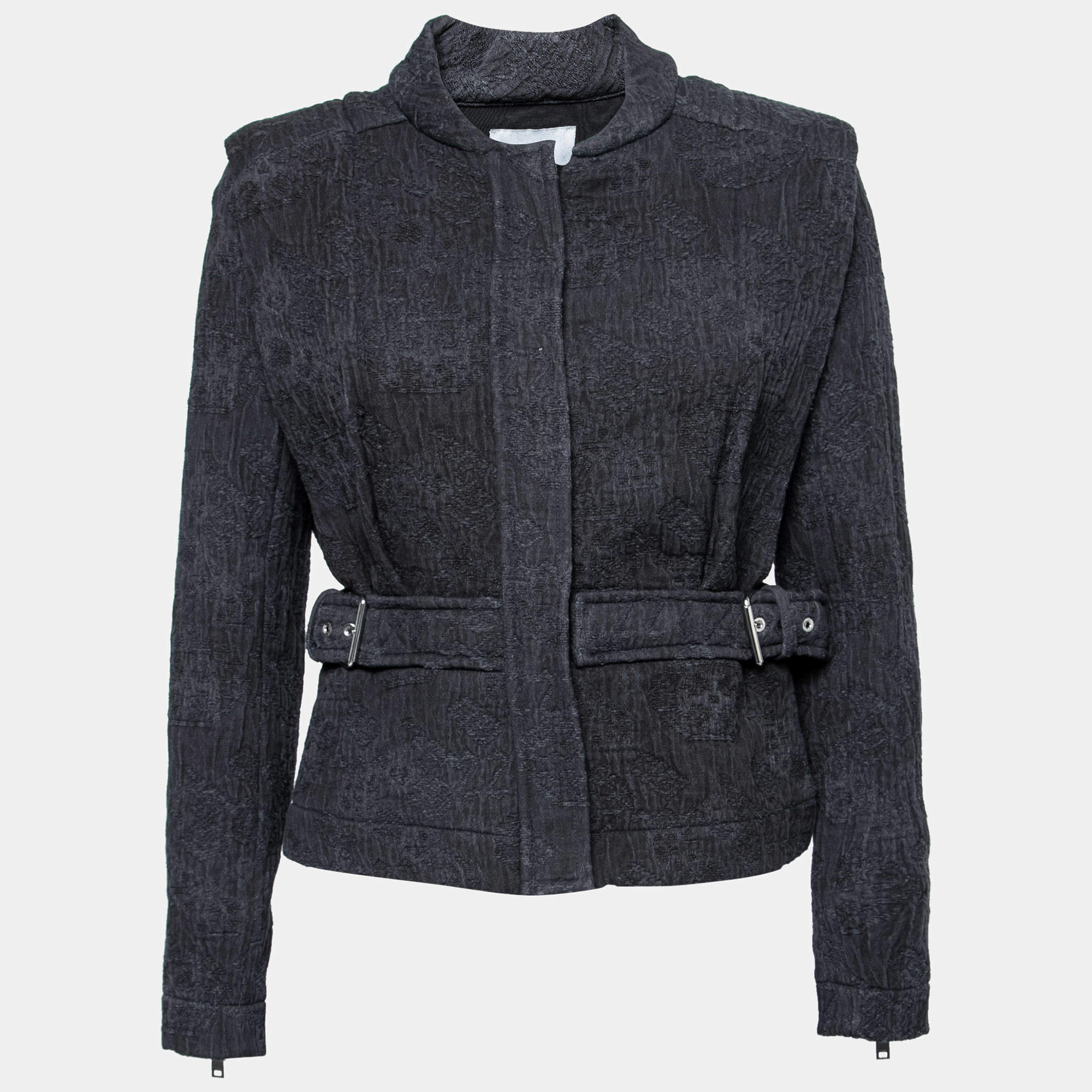 IRO Navy Blue Cotton Jacquard Oleg Jacket M