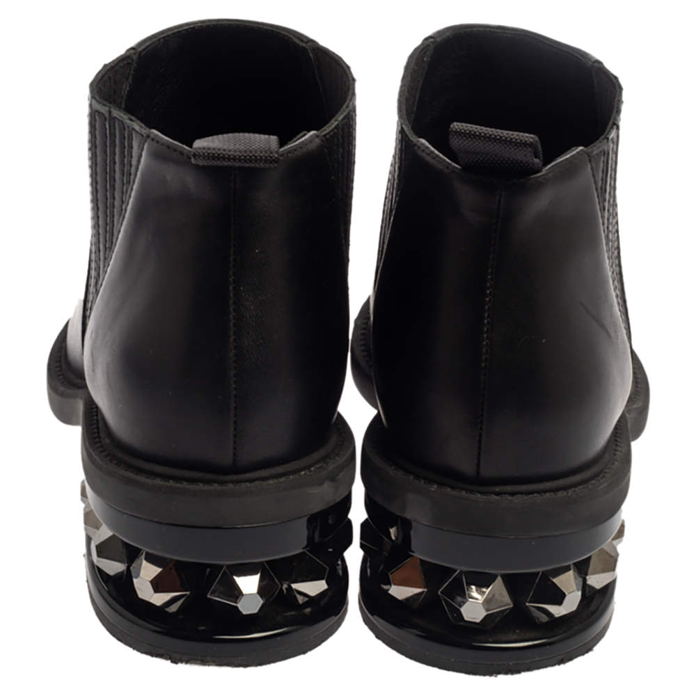Nicholas Kirkwood Black leather Suzi Studded Ankle Boots Size 39 Nicholas  Kirkwood