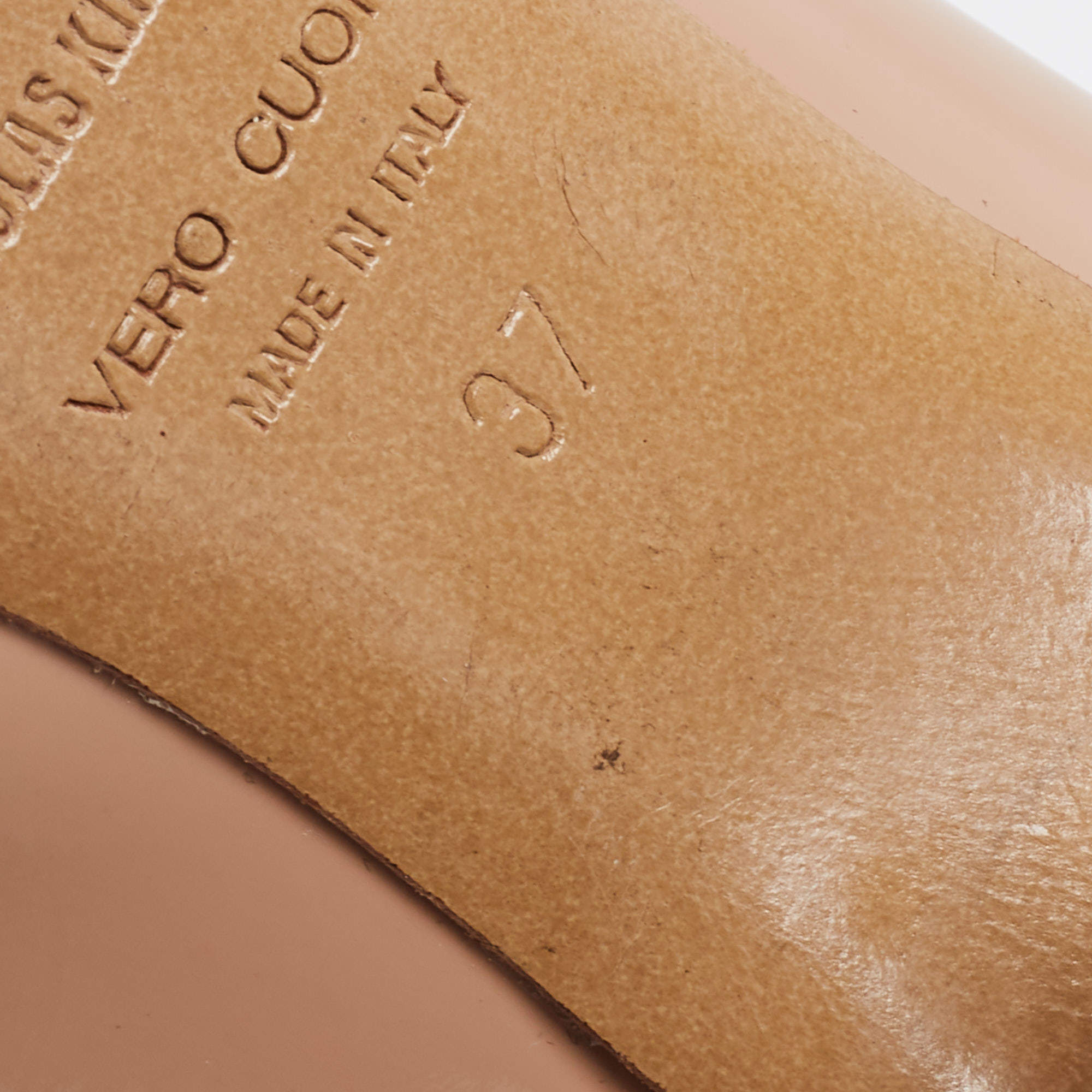 Nicholas Kirkwood Beige Patent Leather Pointed Toe Block Heel Pumps Size 37  Nicholas Kirkwood | The Luxury Closet