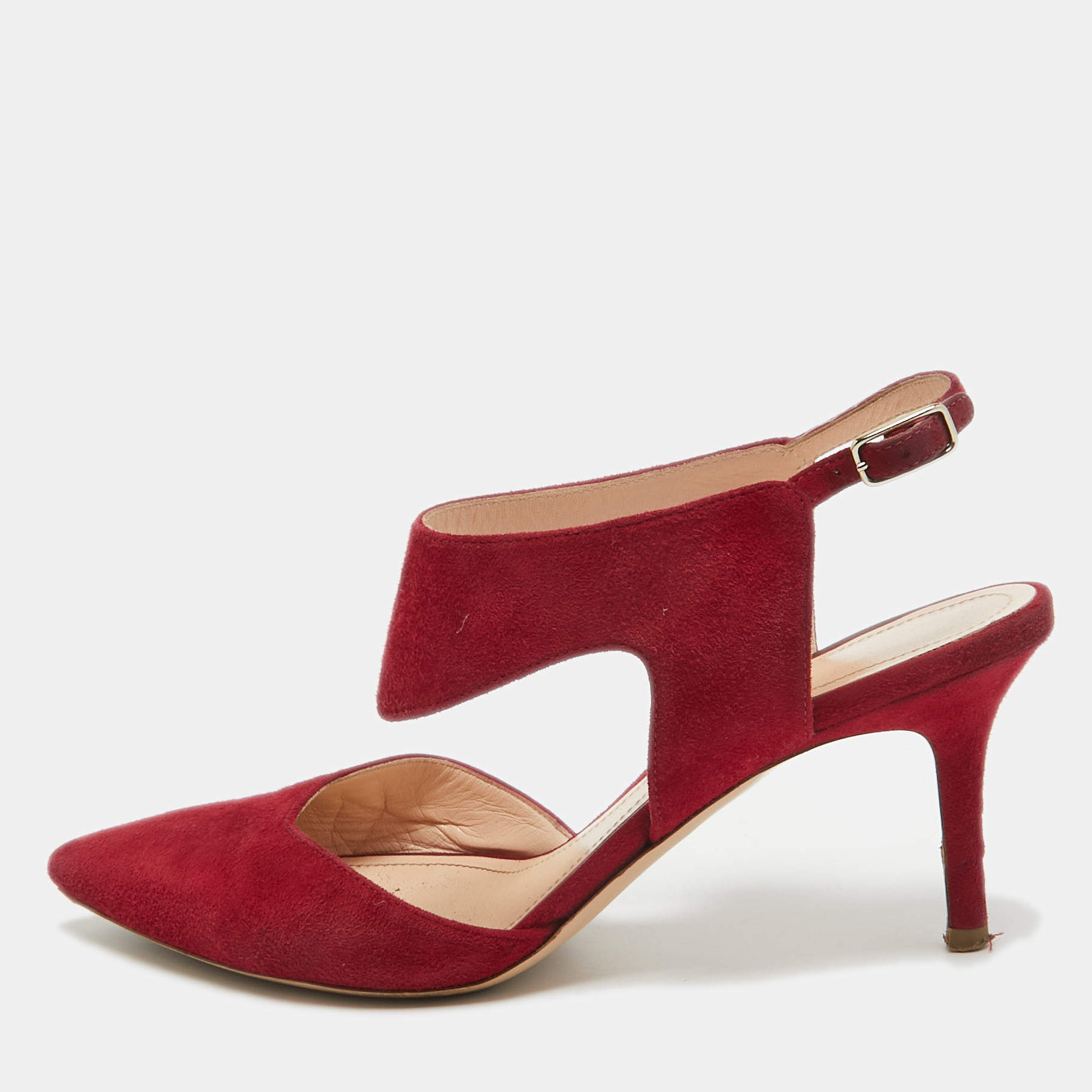 Nicholas Kirkwood Dark Red Suede Leda Pumps Size 36